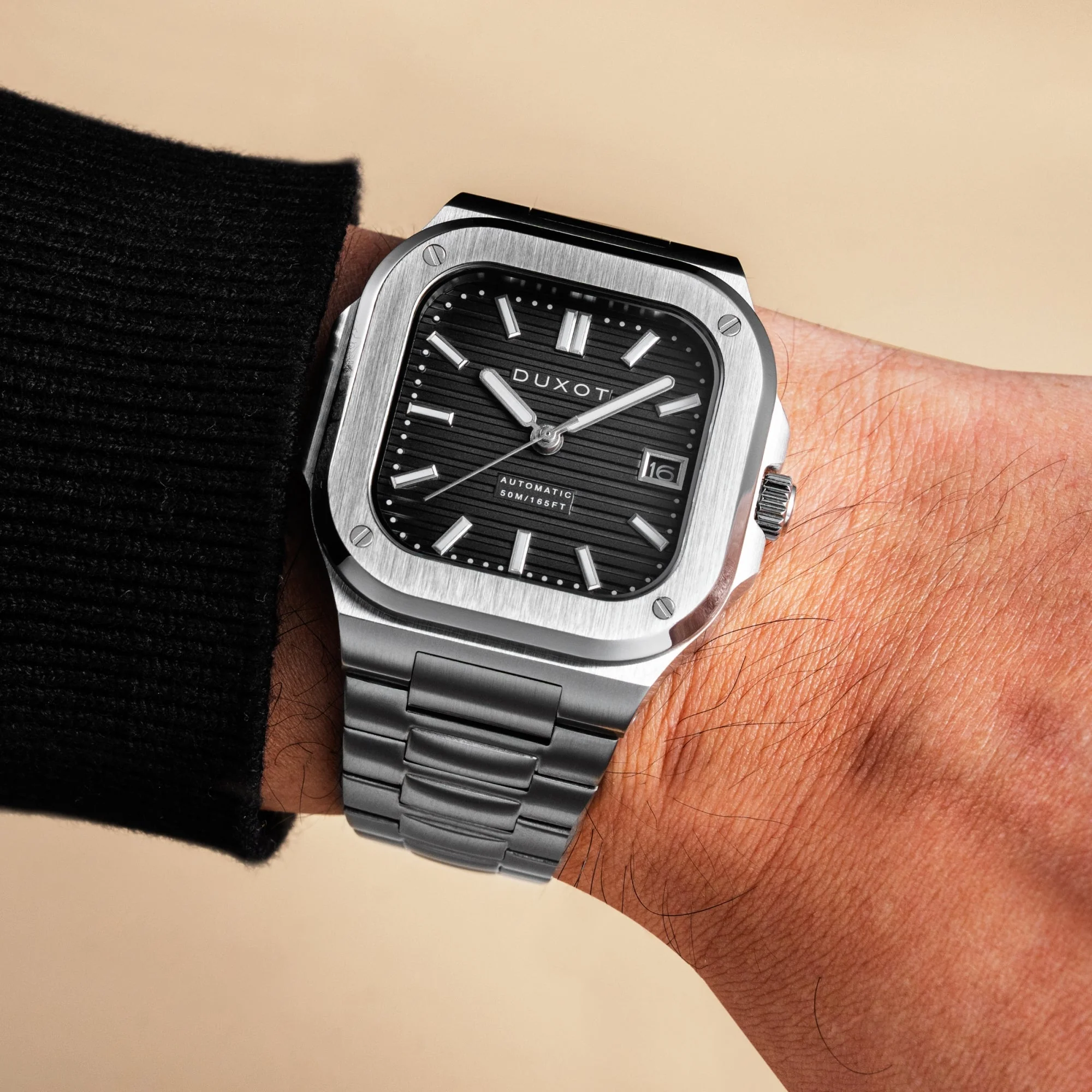 Quadrata Automatic Black / Stainless Steel | Black Dial - Image 2