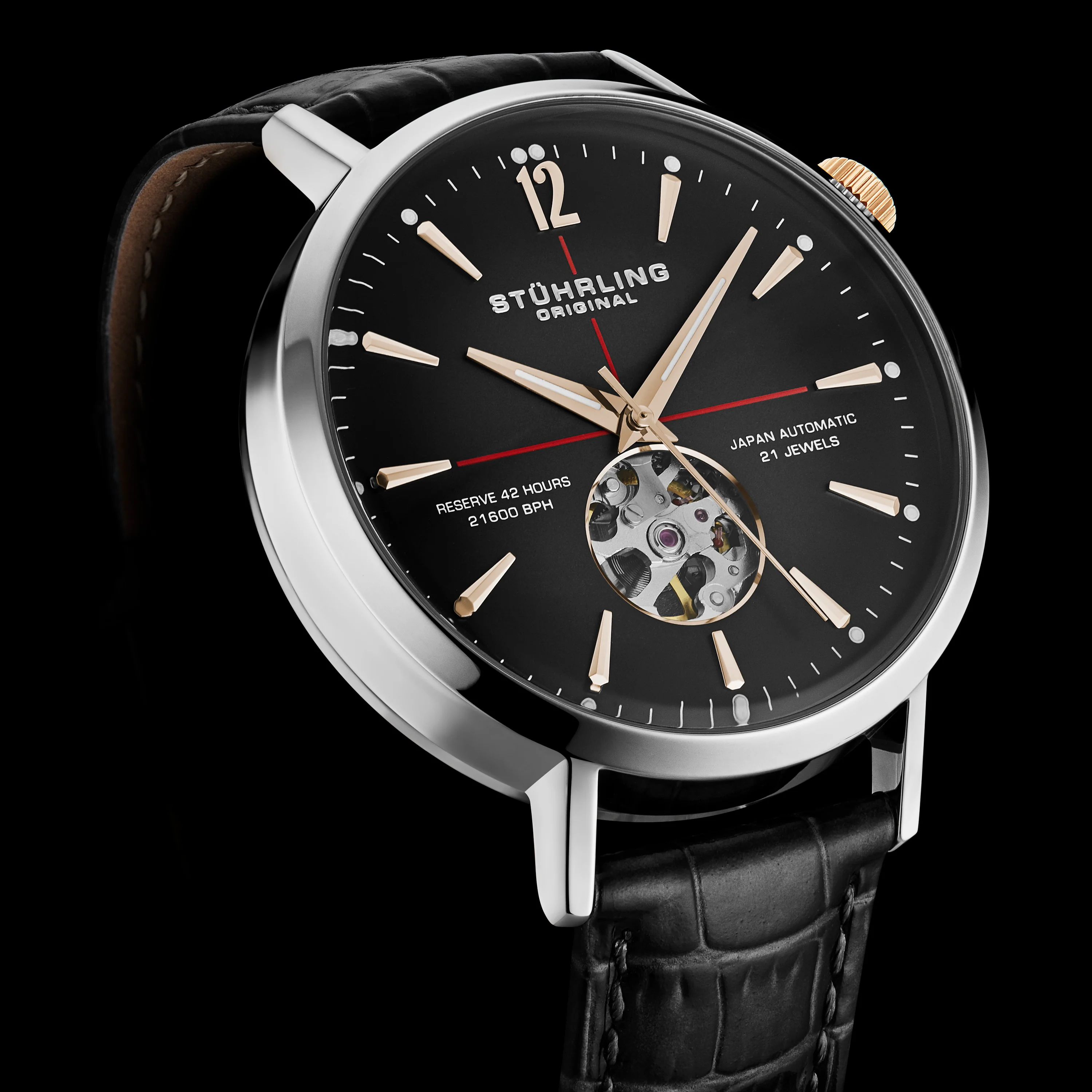 Quasar Skeleton Automatic 42mm Grey/Black | Gray Dial - Image 3