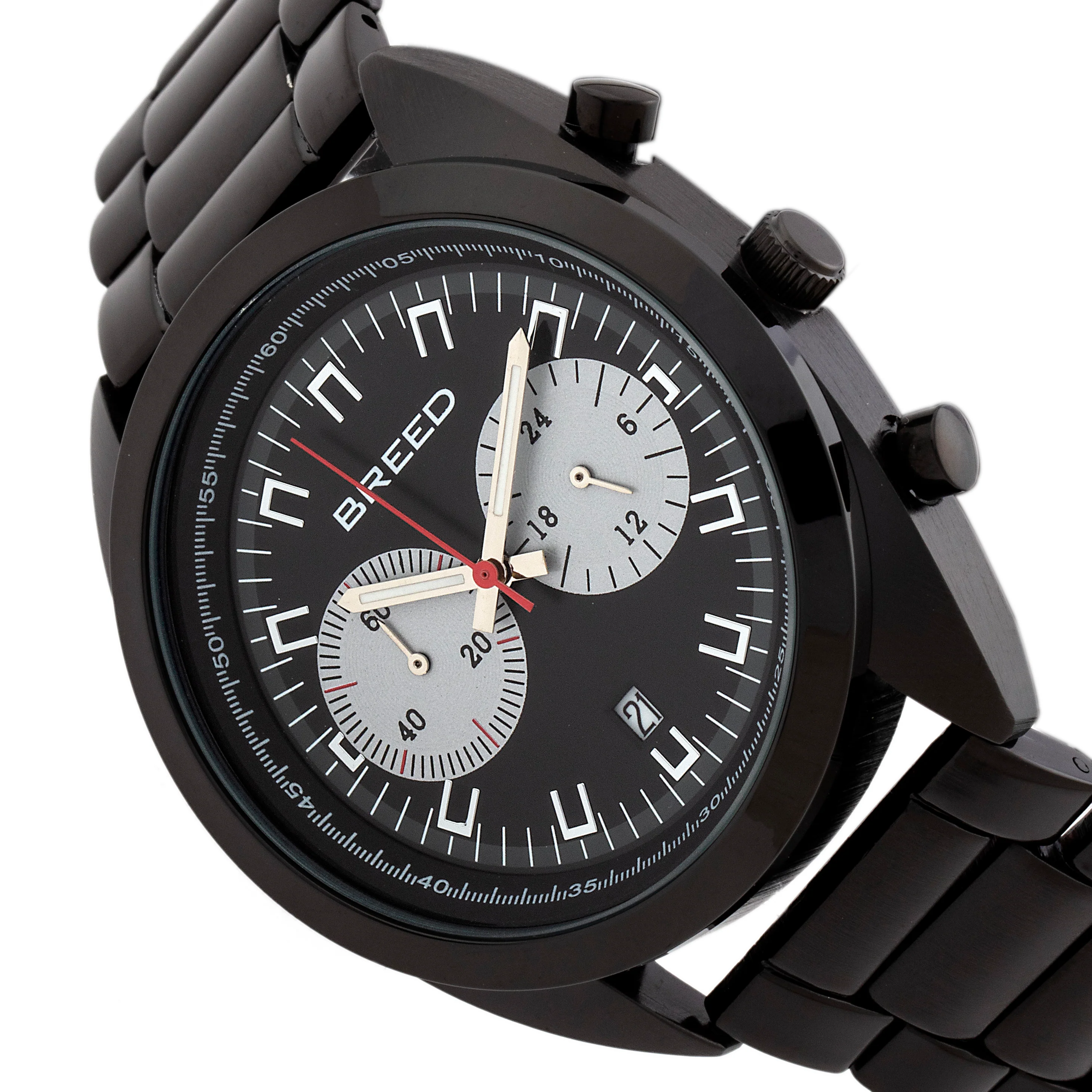 Racer Chronograph Bracelet Watch w/Date Black | Black Dial - Image 3