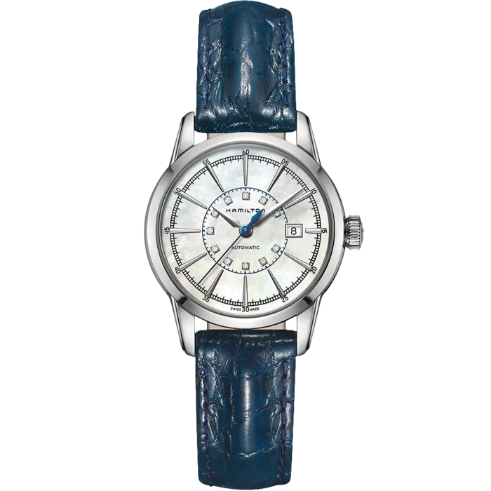 Railroad 32mm / Mother-of-Pearl / Blue | Mother-Of-Pearl Dial