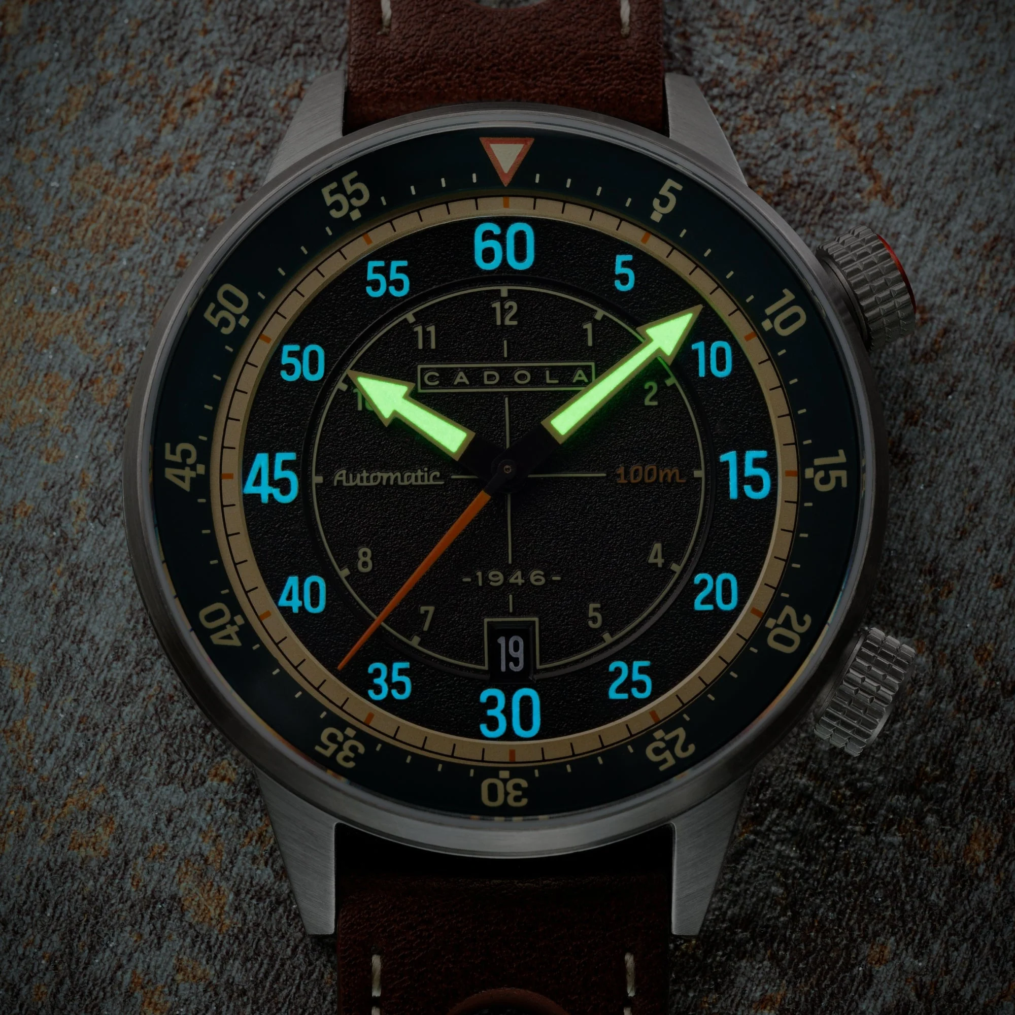 Rally Timer Automatic Green / Leather | Green Dial - Image 3