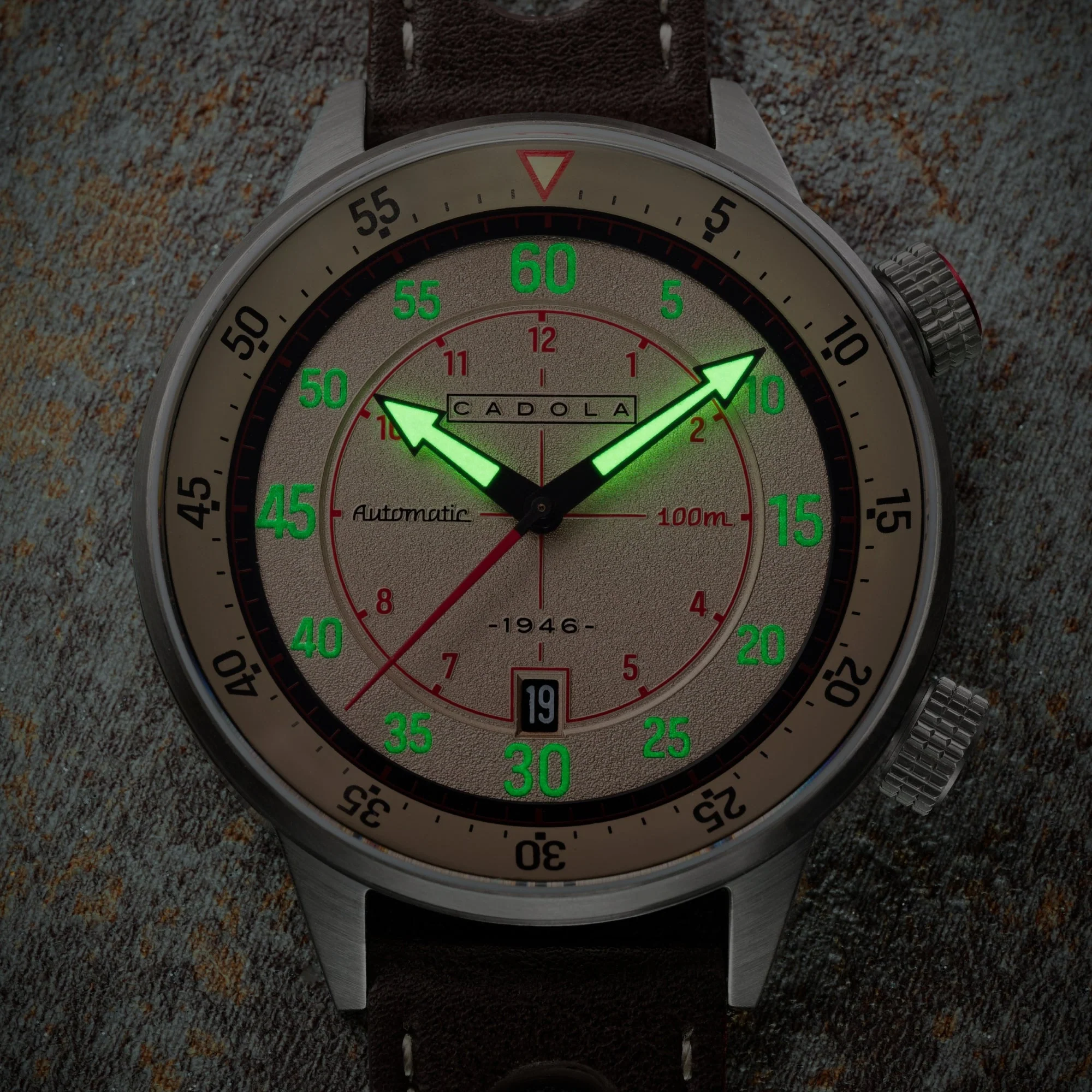 Rally Timer Automatic Khaki / Leather | Khaki Dial - Image 3