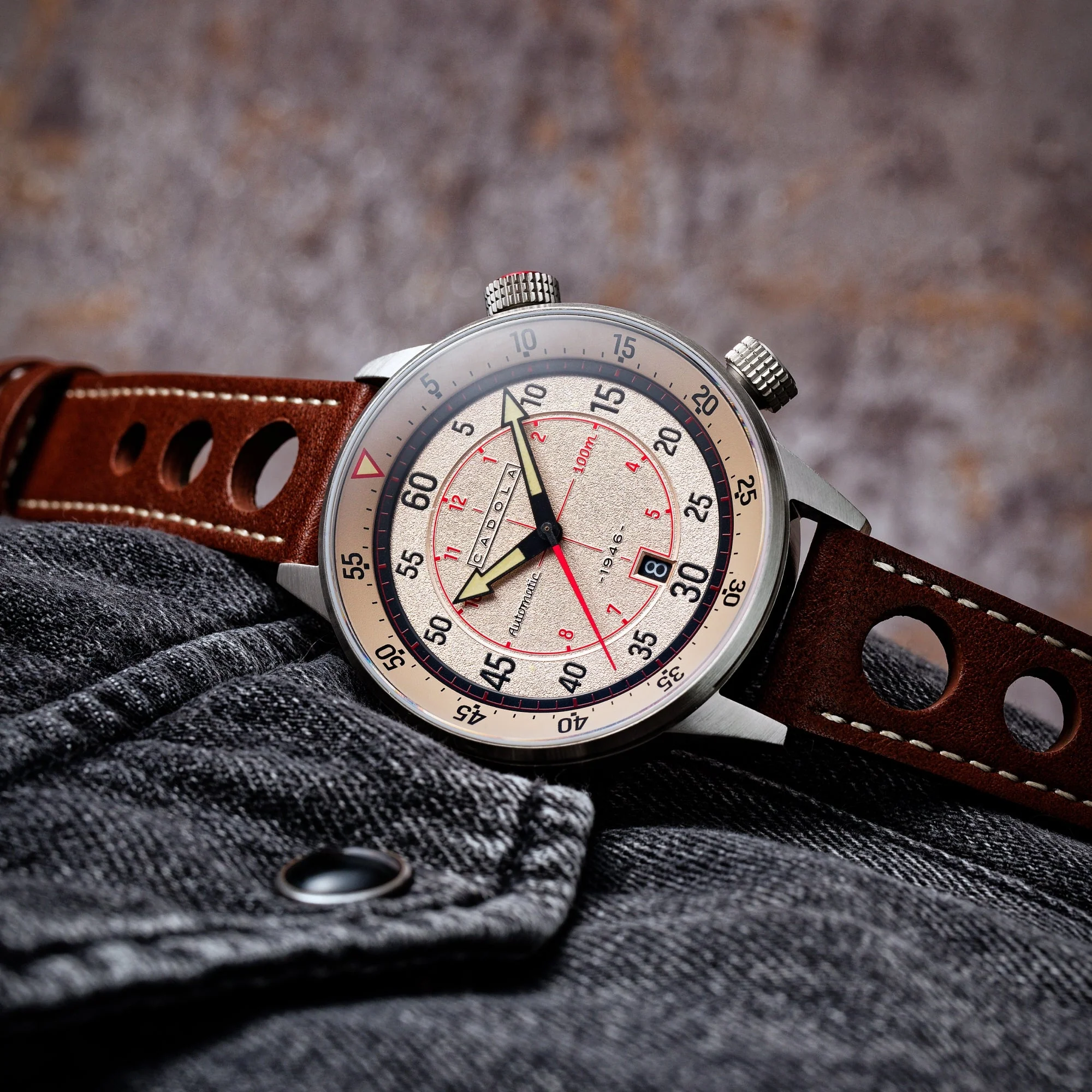 Rally Timer Automatic Khaki / Leather | Khaki Dial - Image 4