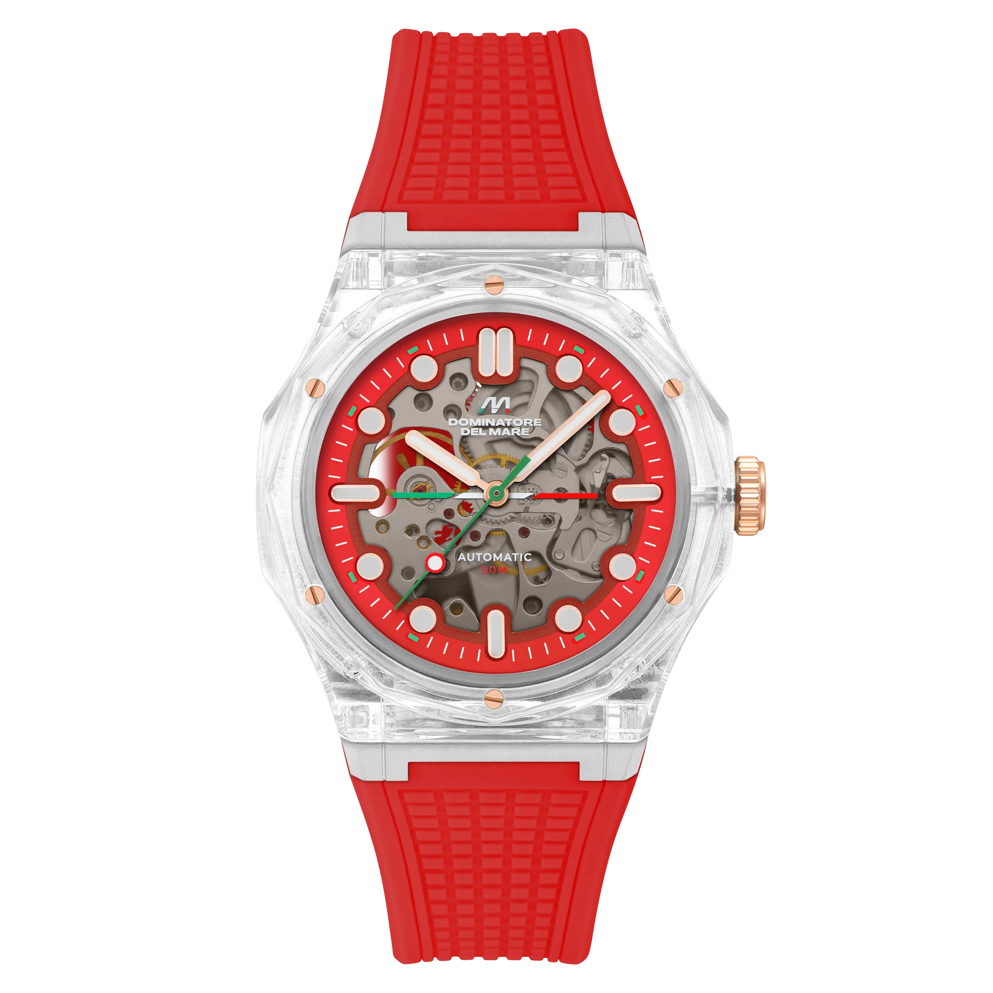 Ravello Automatic Red / Silicone | Red Dial