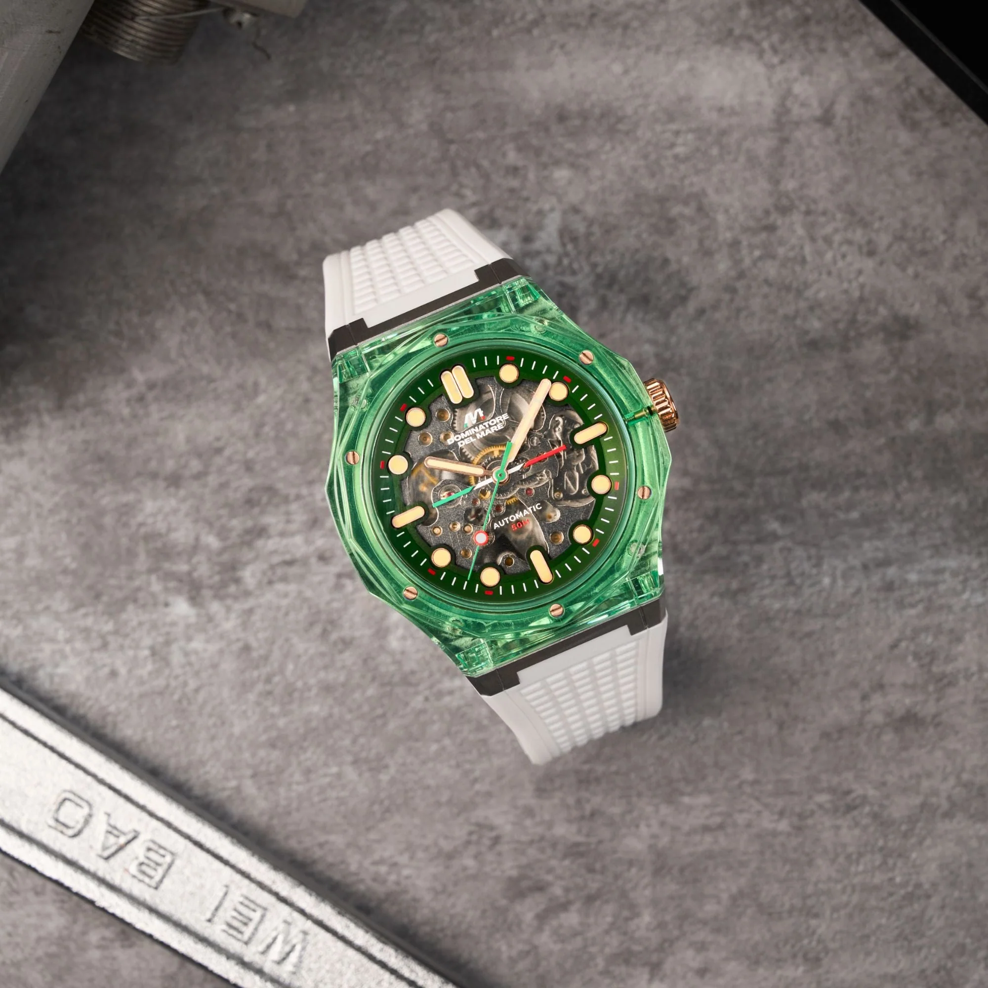 Ravello Automatic Green & White/ Silicone | Green Dial - Image 2