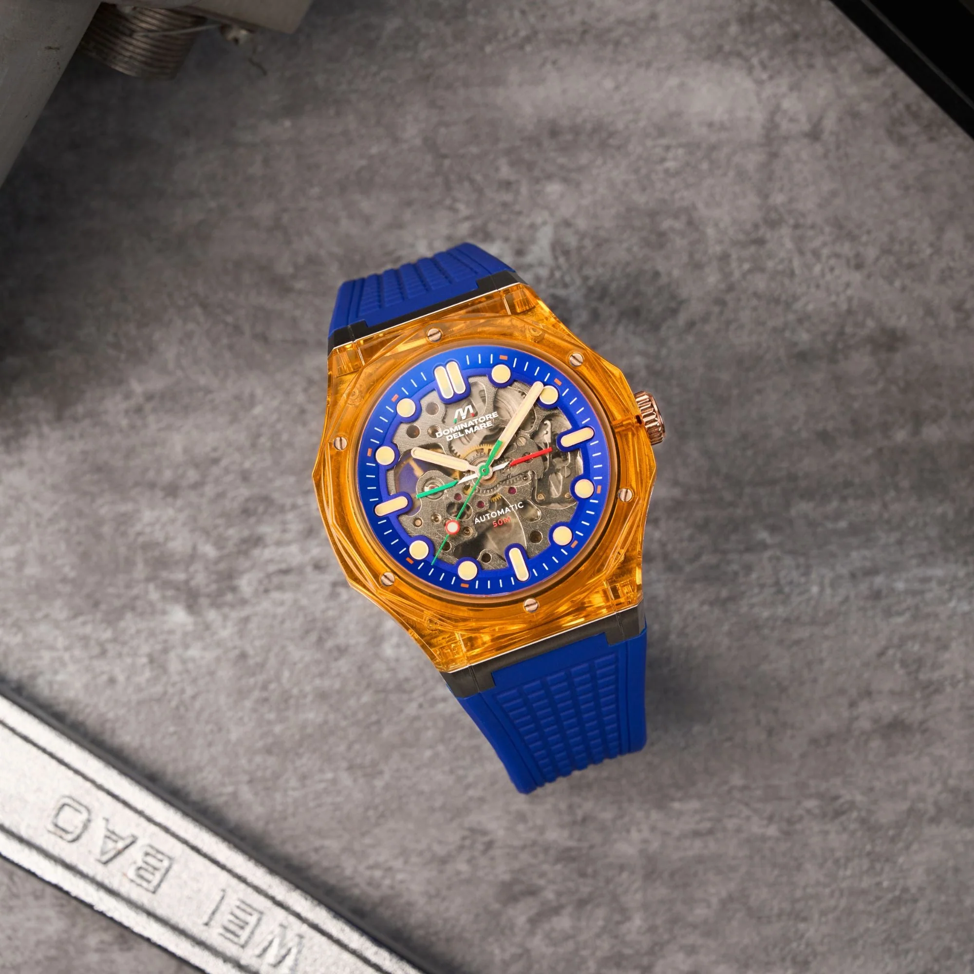 Ravello Automatic Orange & Blue / Silicone | Blue Dial - Image 2