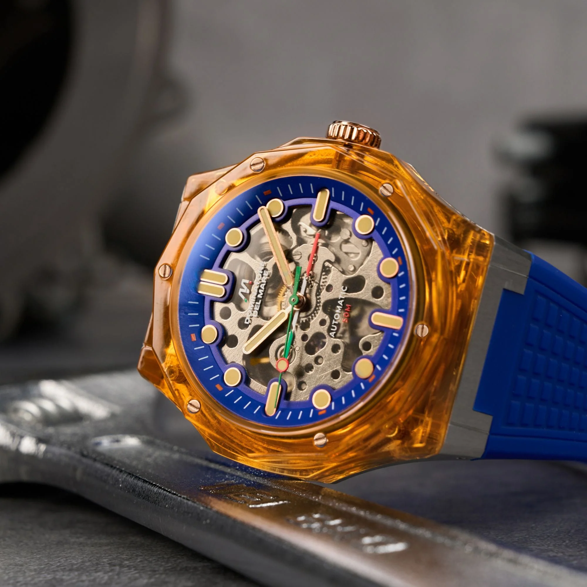 Ravello Automatic Orange & Blue / Silicone | Blue Dial - Image 3