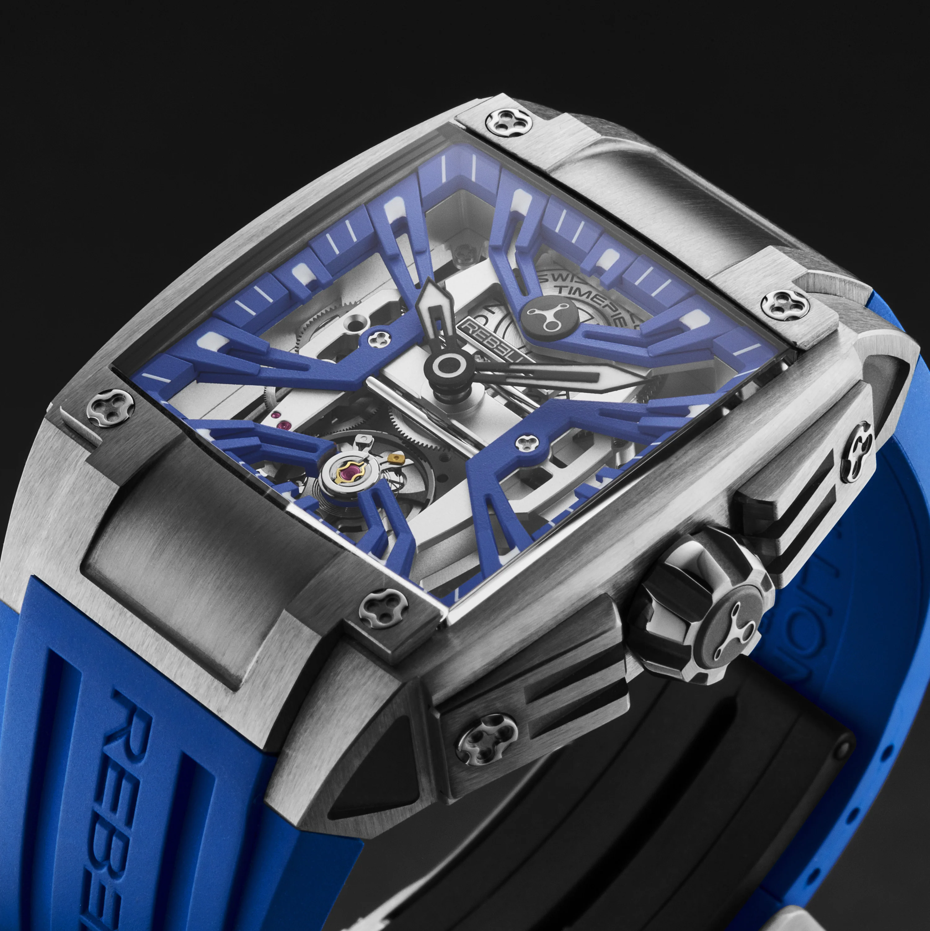 Re-Volt RBREV2H.TB.BU / Blue Skeletonized | Blue Skeletonized Dial - Image 4