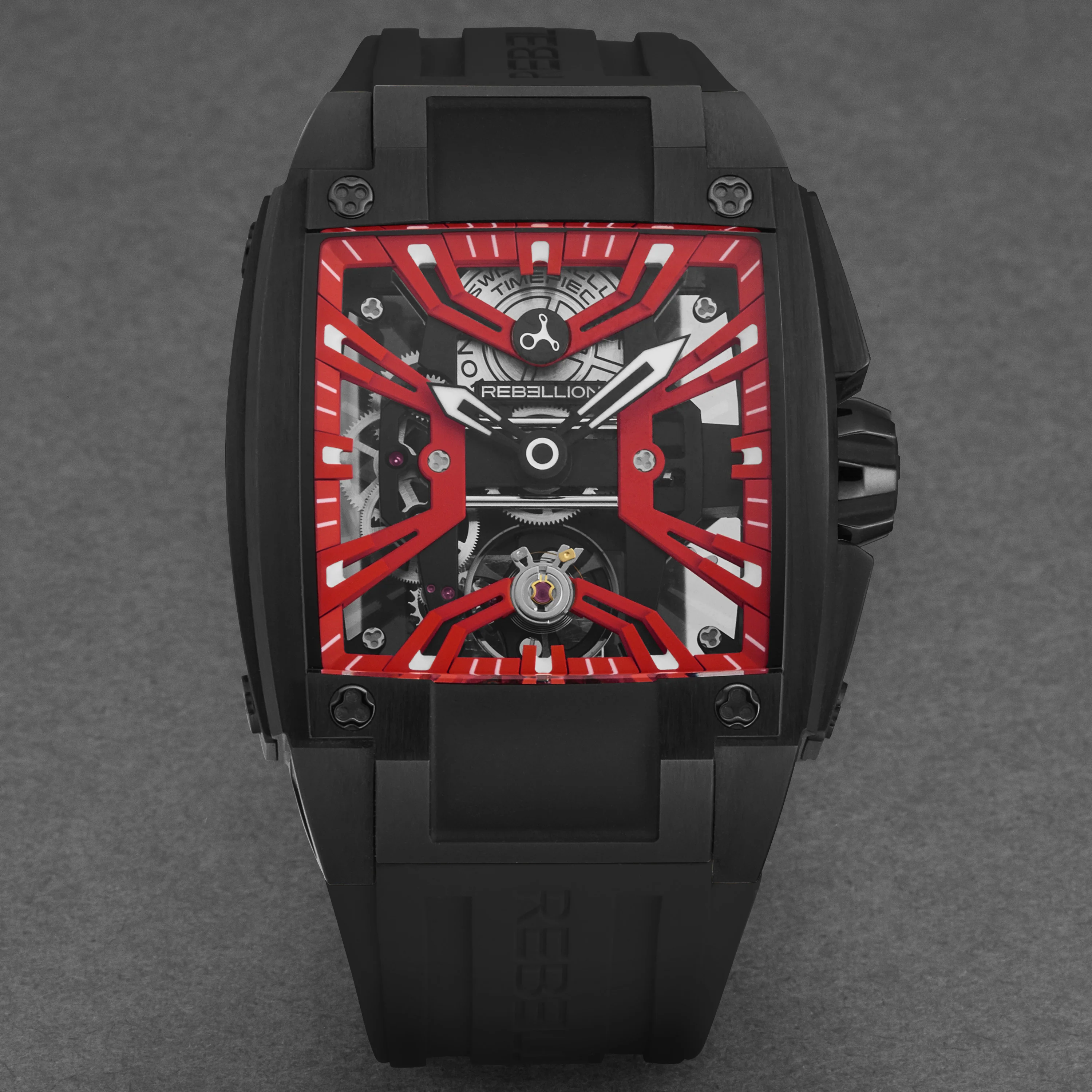 Re-Volt RBREV2H.TB.RD / Red Skeletonized | Red Skeletonized Dial - Image 3