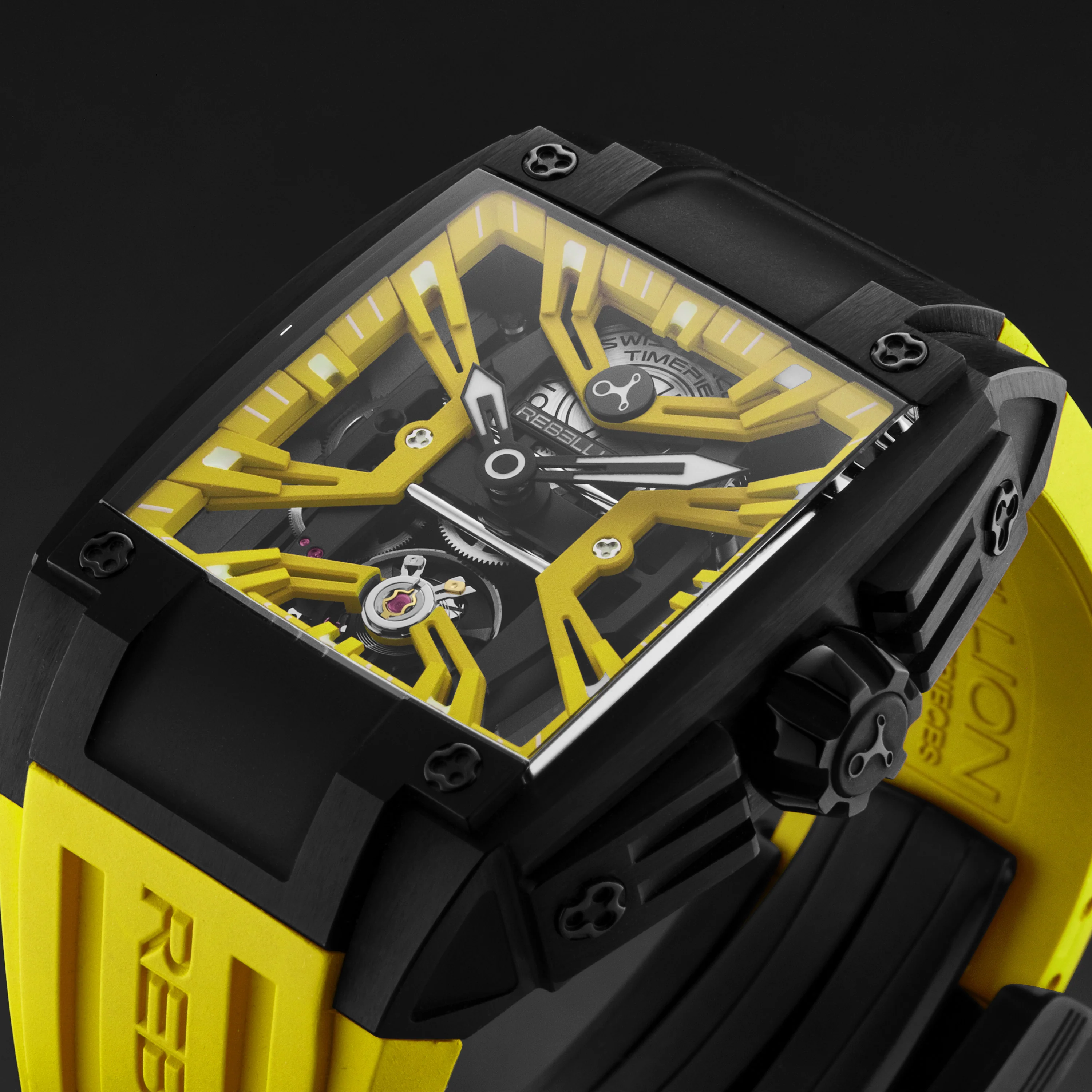Re-Volt RBREV2H.TB.YW / Yellow Skeletonized | Yellow Skeletonized Dial - Image 4