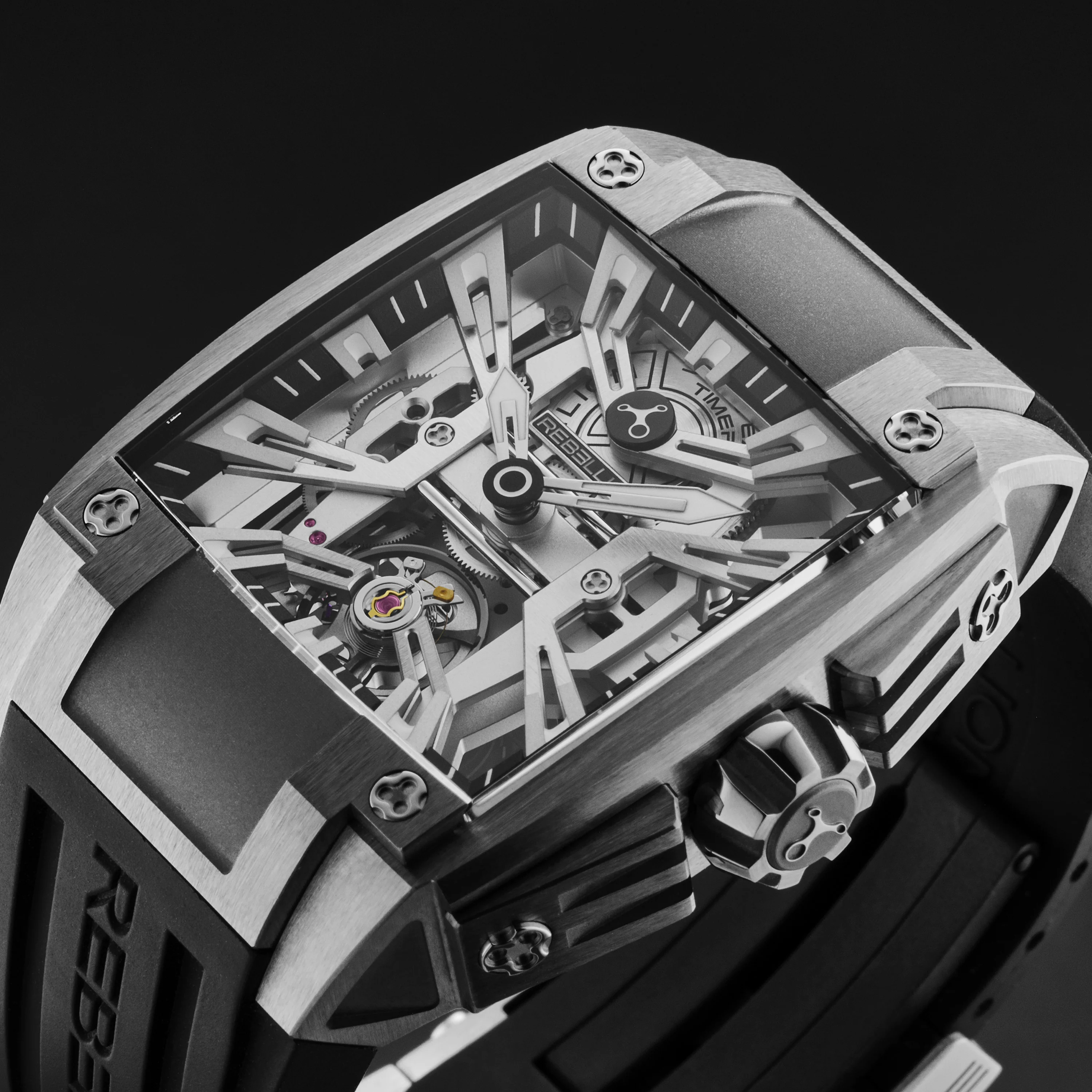 Re-Volt RBREV2H.TI.RHBK / Gray Skeletonized | Gray Skeletonized Dial - Image 4