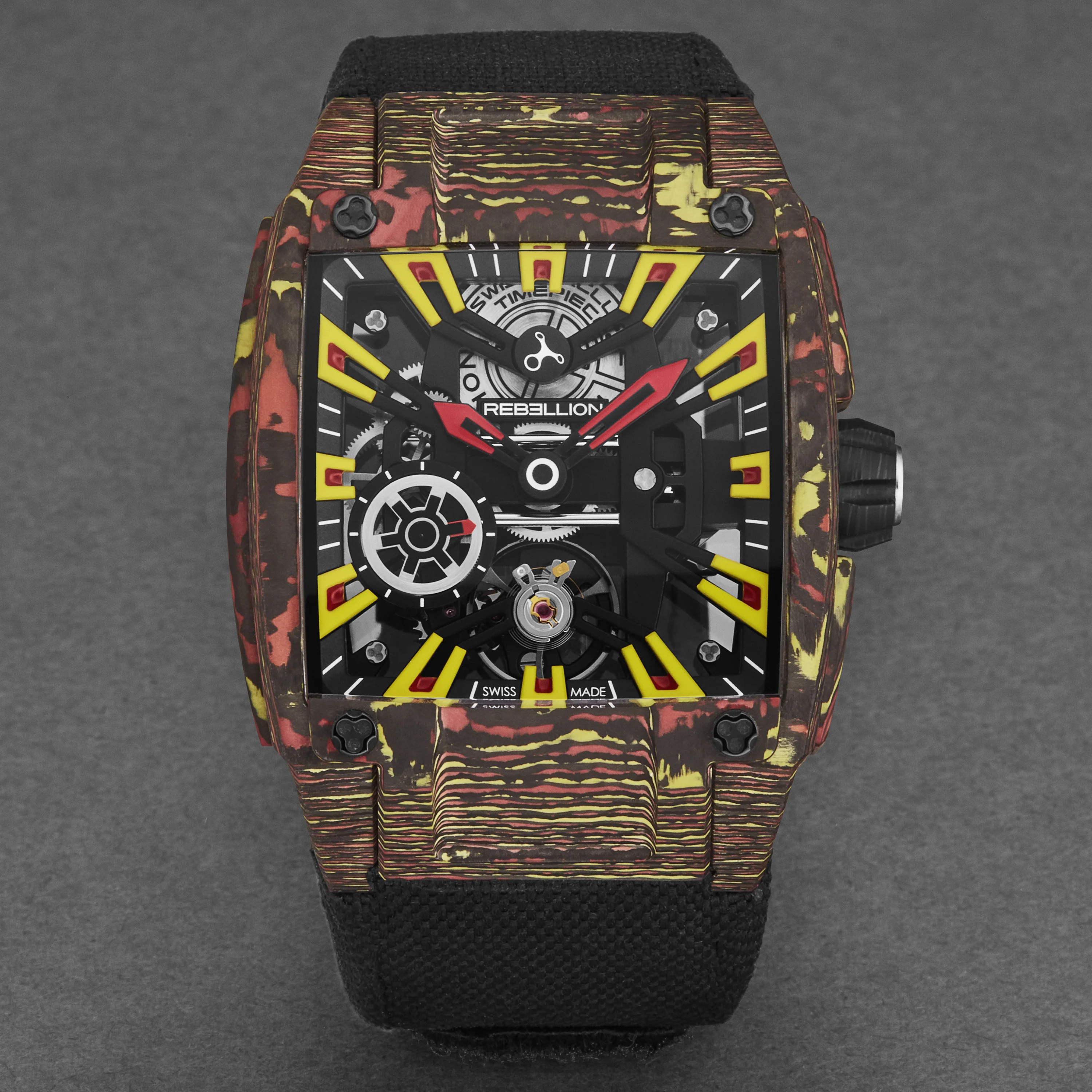 Re-Volt RBREV3H.CA.LBN / Black Yellow Skeletonized | Black Yellow Skeletonized Dial - Image 4