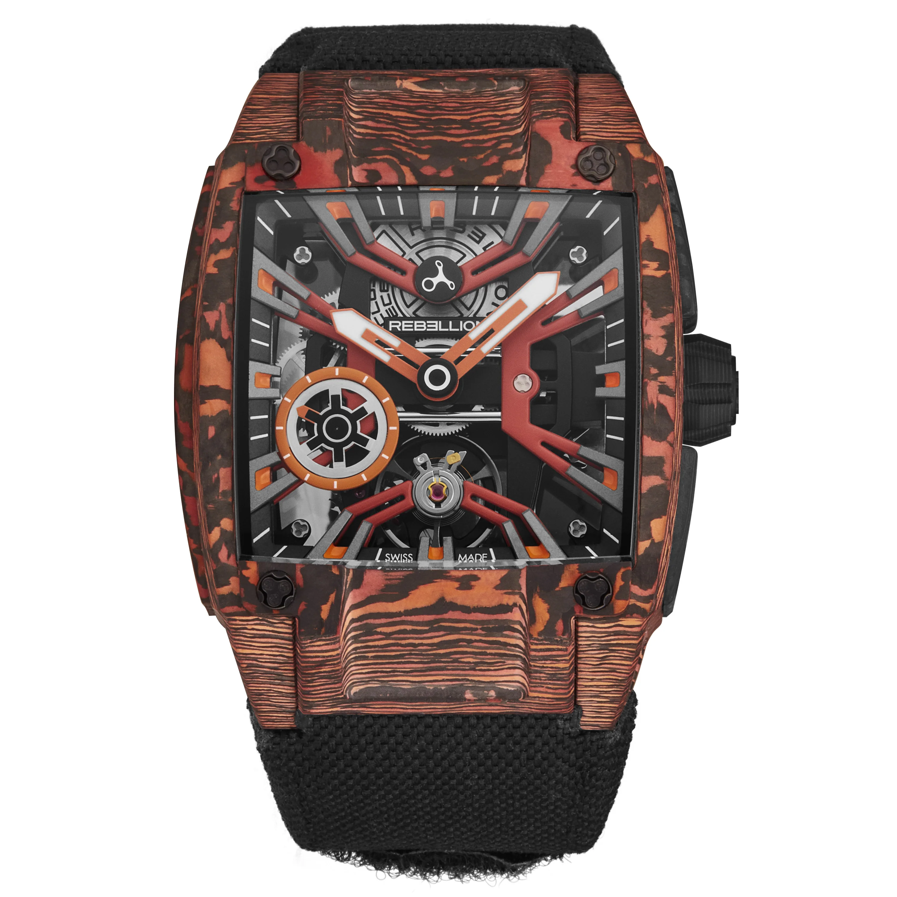 Re-Volt RBREV3H.CA.MAV / Black Orange Skeletonized | Black Orange Skeletonized Dial
