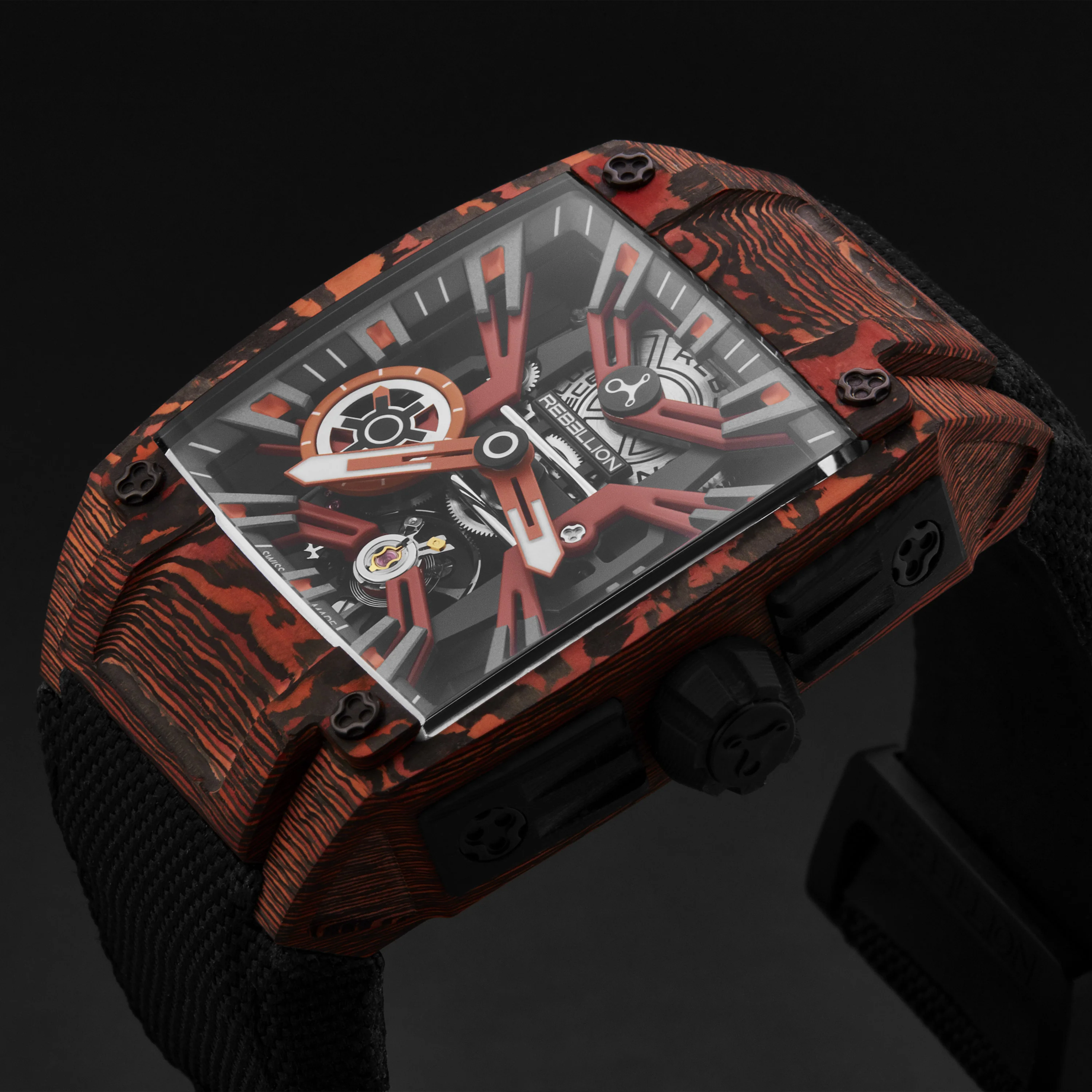 Re-Volt RBREV3H.CA.MAV / Black Orange Skeletonized | Black Orange Skeletonized Dial - Image 2