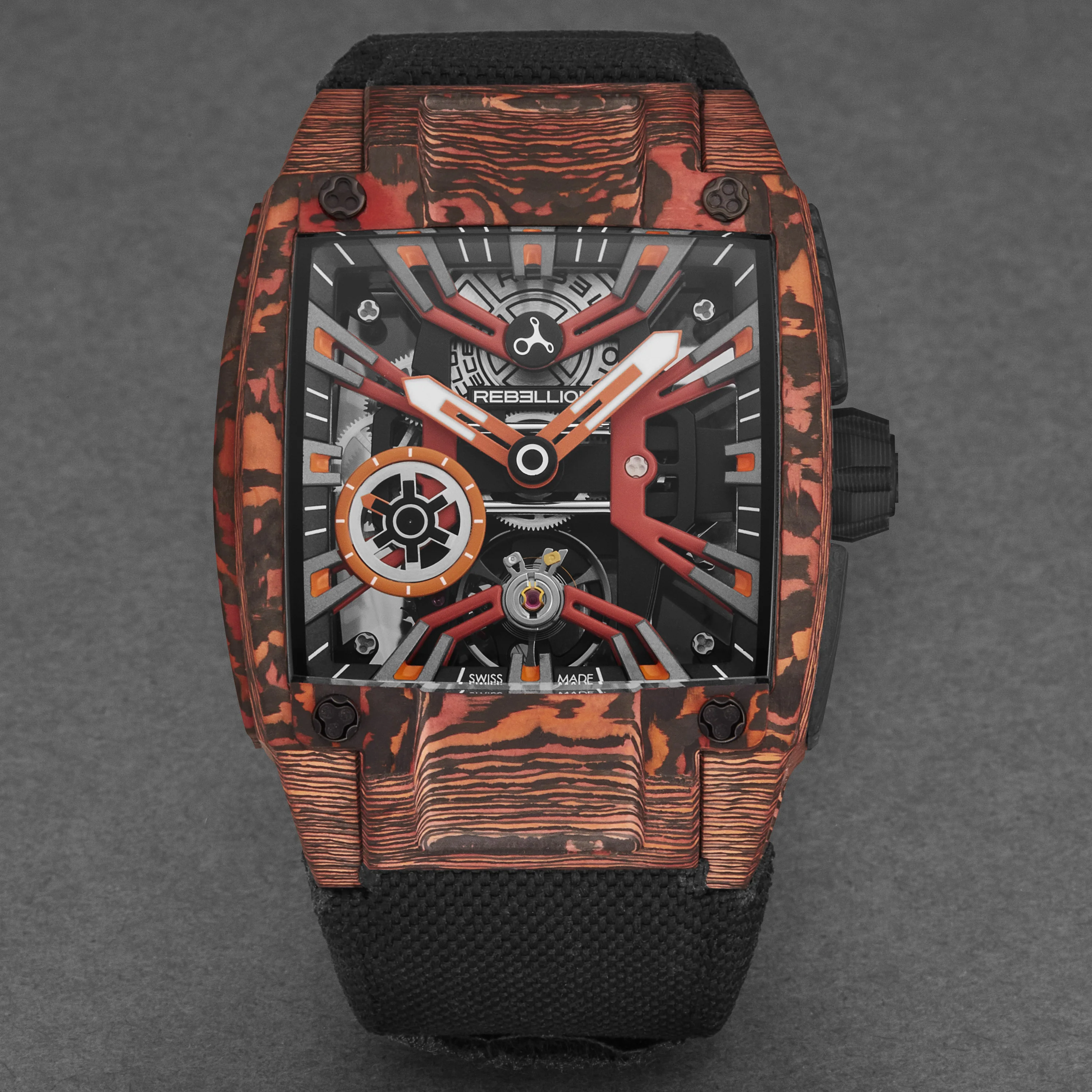 Re-Volt RBREV3H.CA.MAV / Black Orange Skeletonized | Black Orange Skeletonized Dial - Image 4