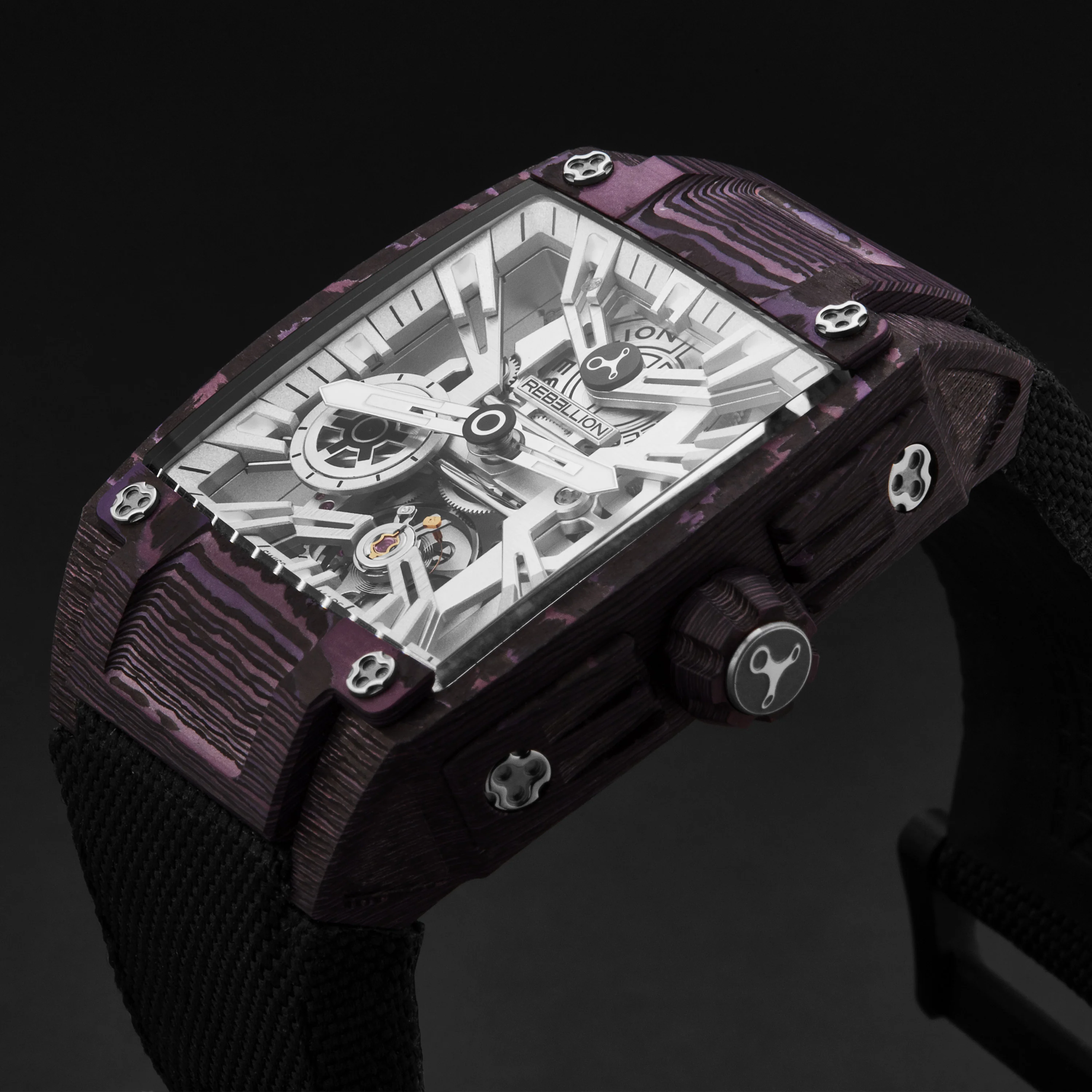 Re-Volt RBREV3H.CA.PUH / Silver Skeletonized | Silver Skeletonized Dial - Image 2