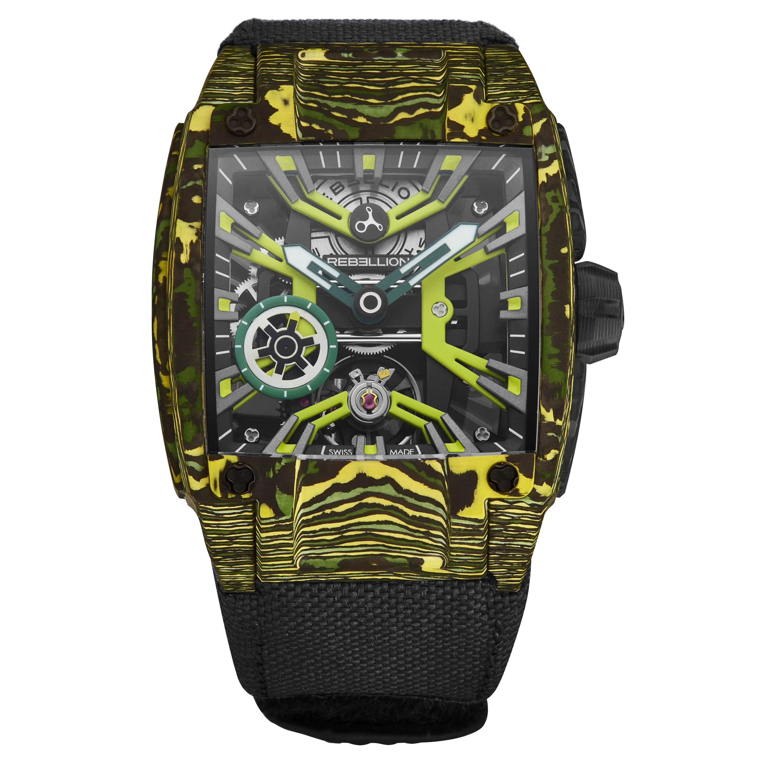 Re-Volt RBREV3H.CA.TXS / Yellow Skeletonized | Yellow Skeletonized Dial