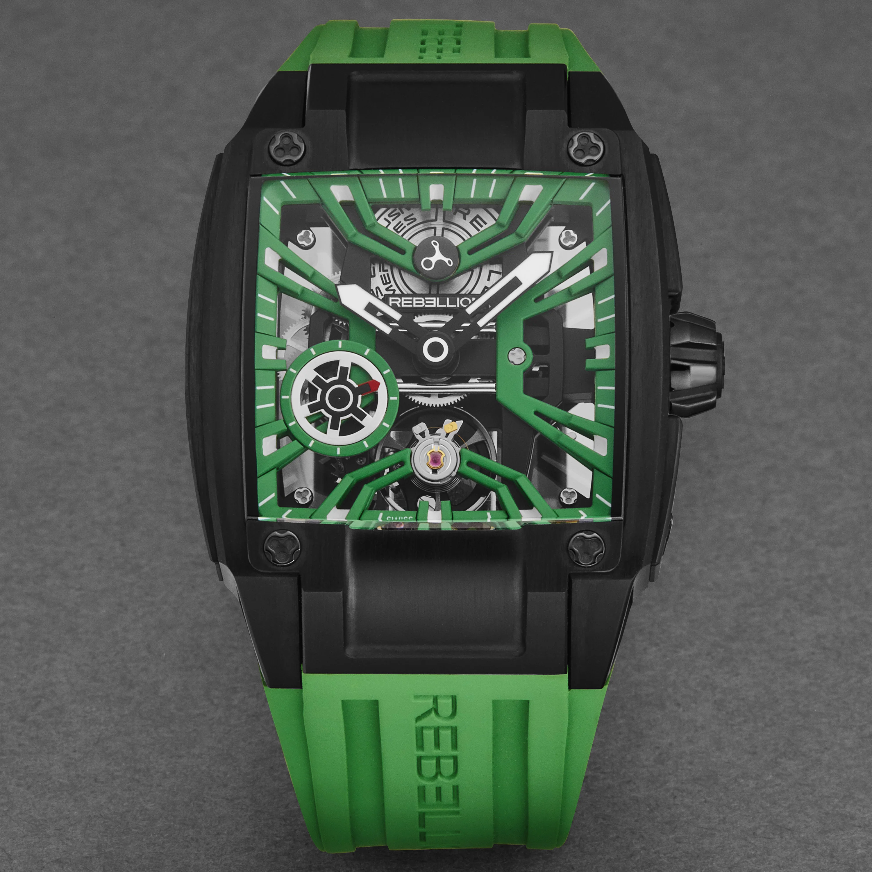 Re-Volt RBREV3H.TB.GR / Green Skeletonized | Green Skeletonized Dial - Image 4