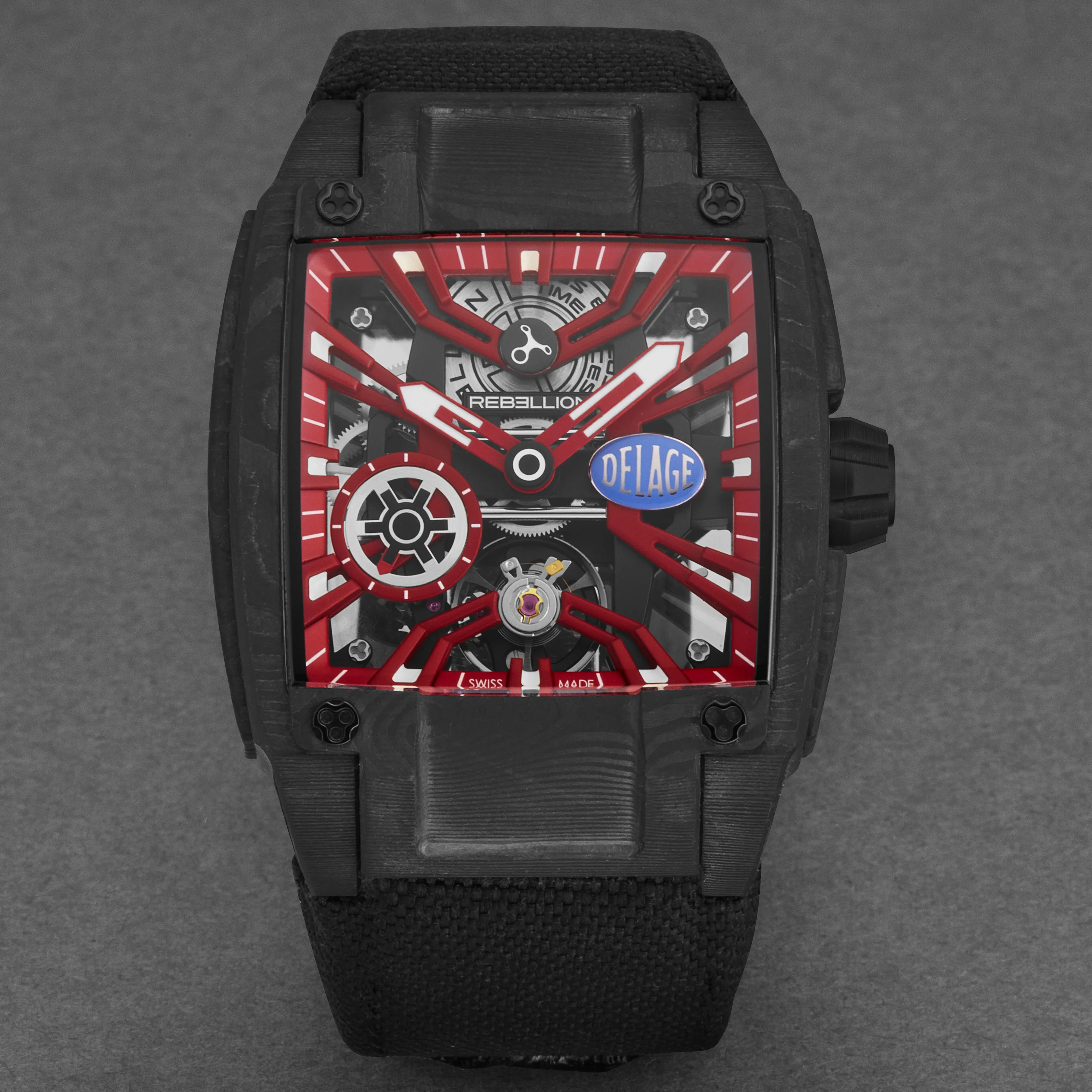 Re-Volt RBREV3H.TCADELR / Red Skeletonized | Red Skeletonized Dial - Image 3