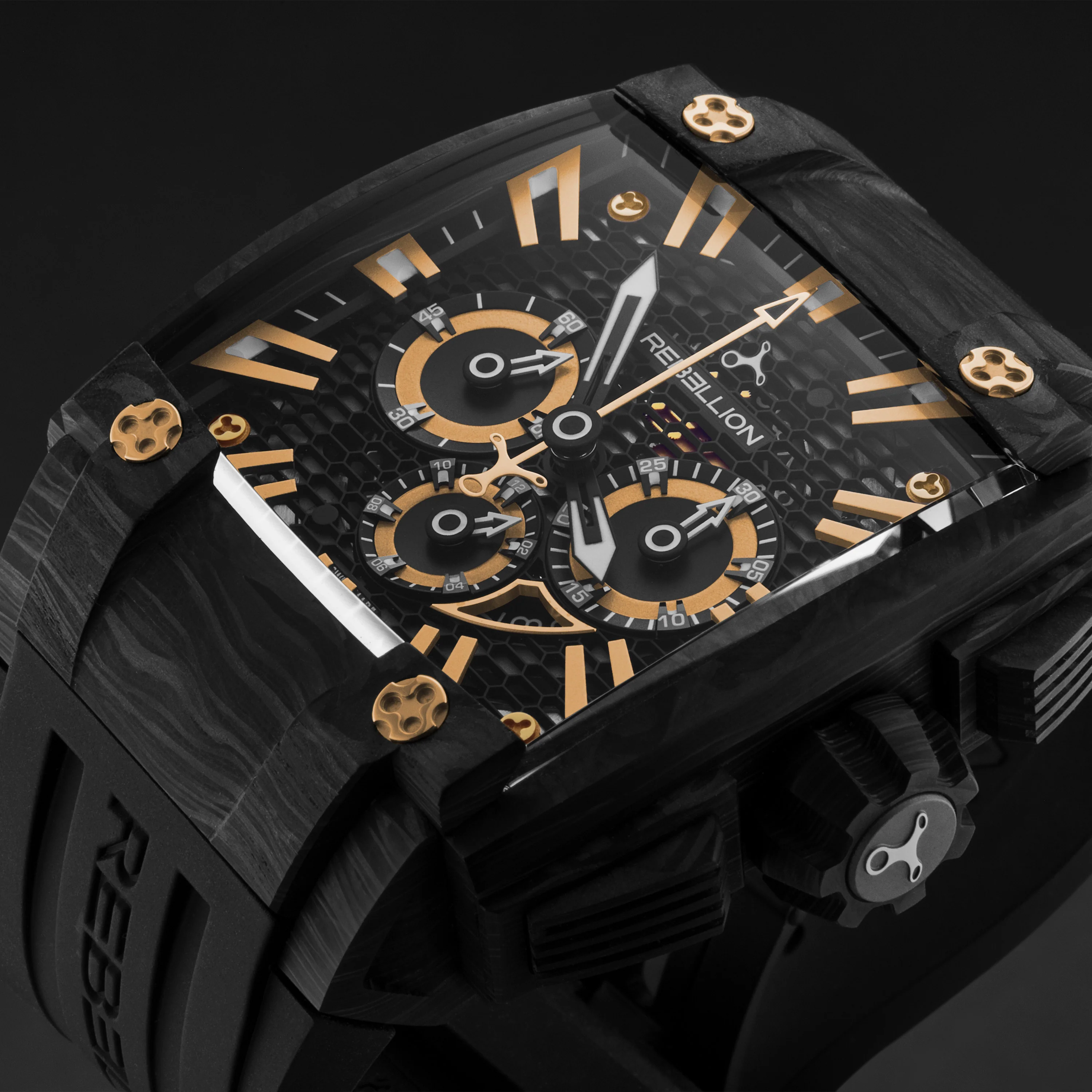Re1 2.0 RBRE12CH.CA.5N / Black Gold | Black Gold Dial - Image 4