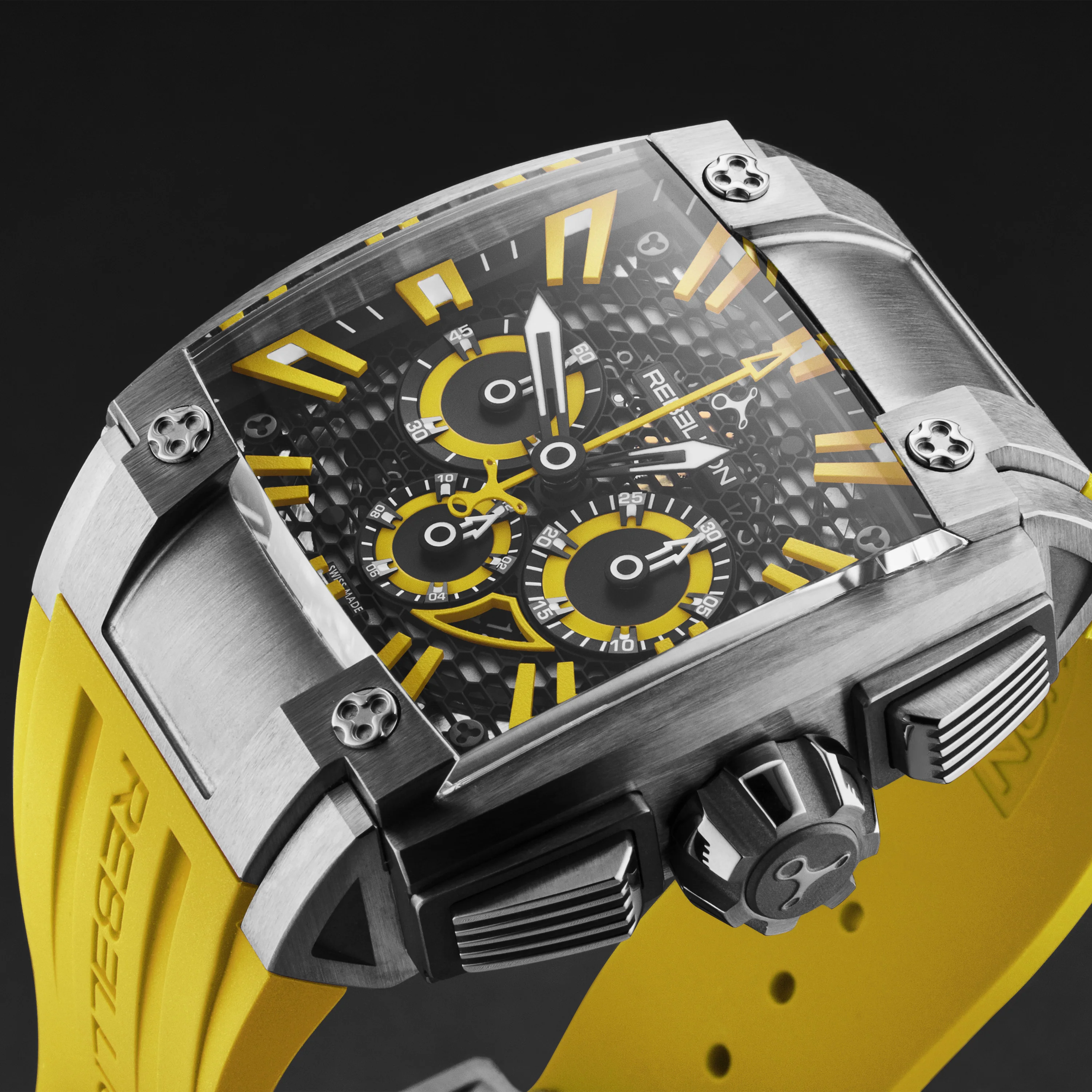 Re1 2.0 RBRE12CH.TI.YW / Black Yellow | Black Yellow Dial - Image 4