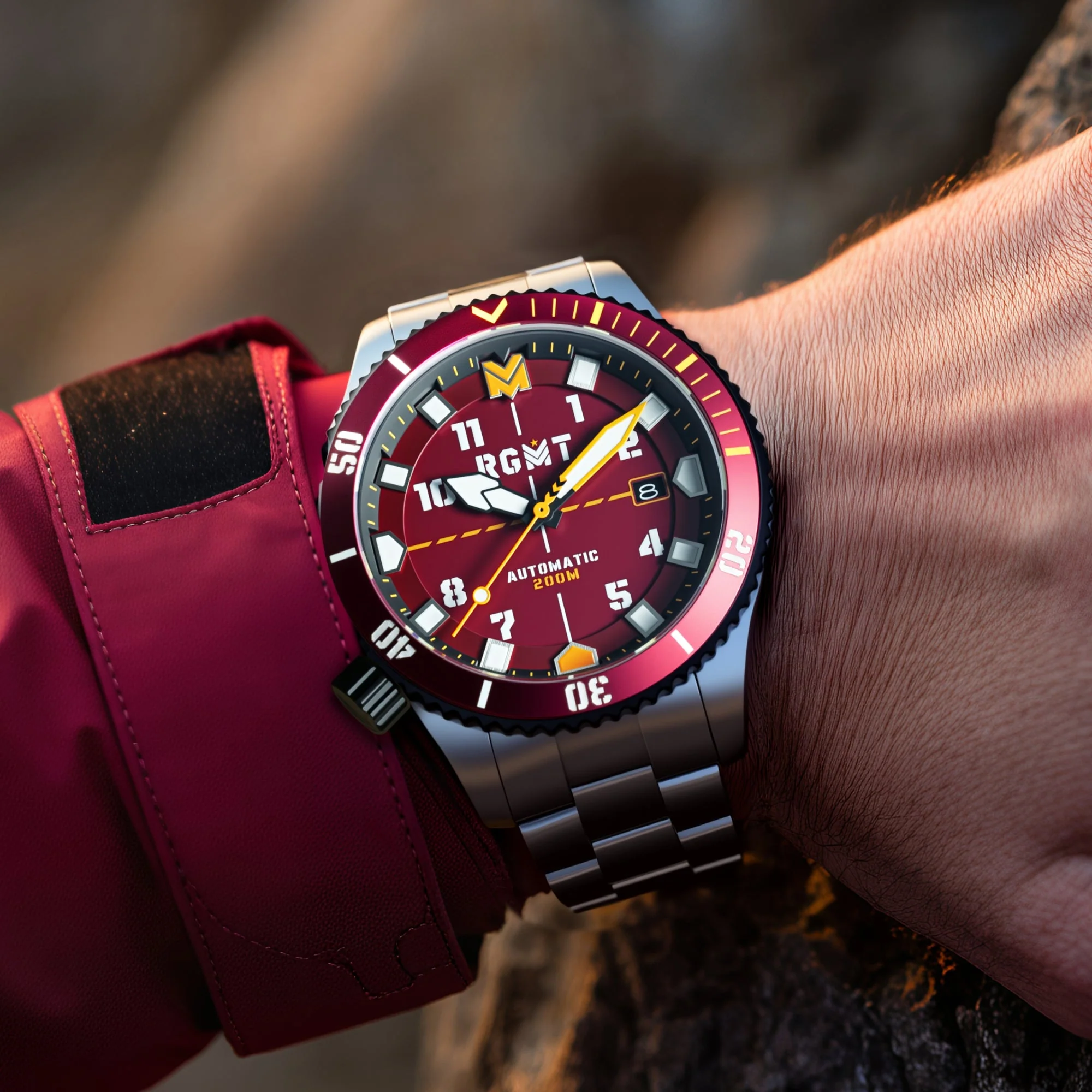 Recon Diver Automatic Red / Stainless Steel | Red Dial - Image 2