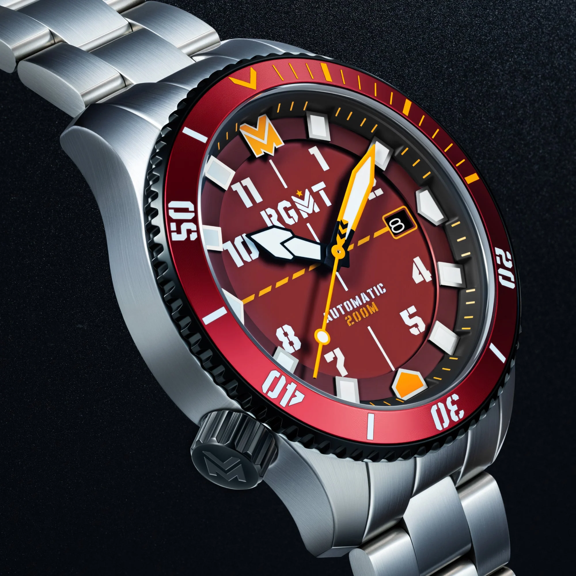 Recon Diver Automatic Red / Stainless Steel | Red Dial - Image 3