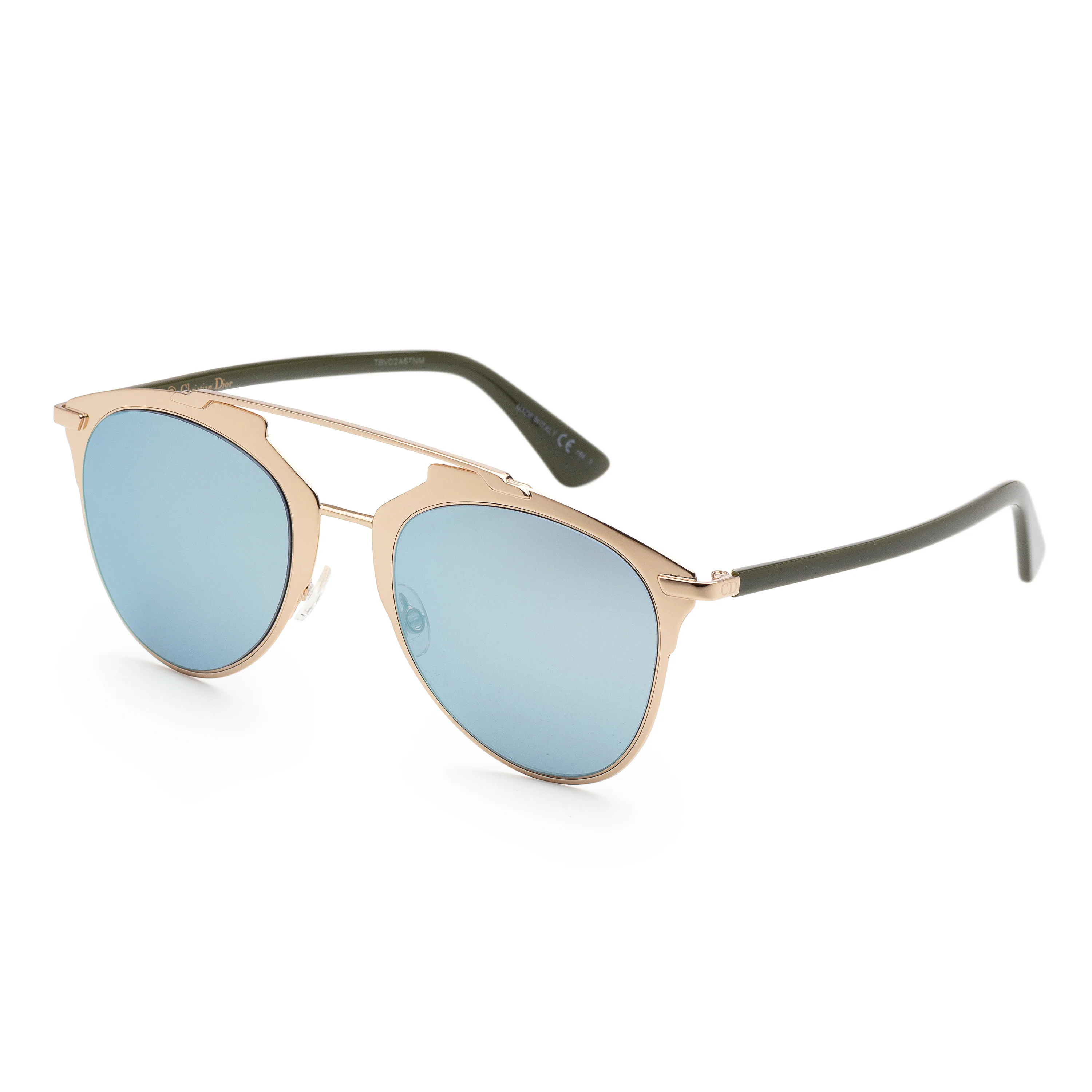 Reflected Rose Gold Frame, Azure Mirror Lens | Dial