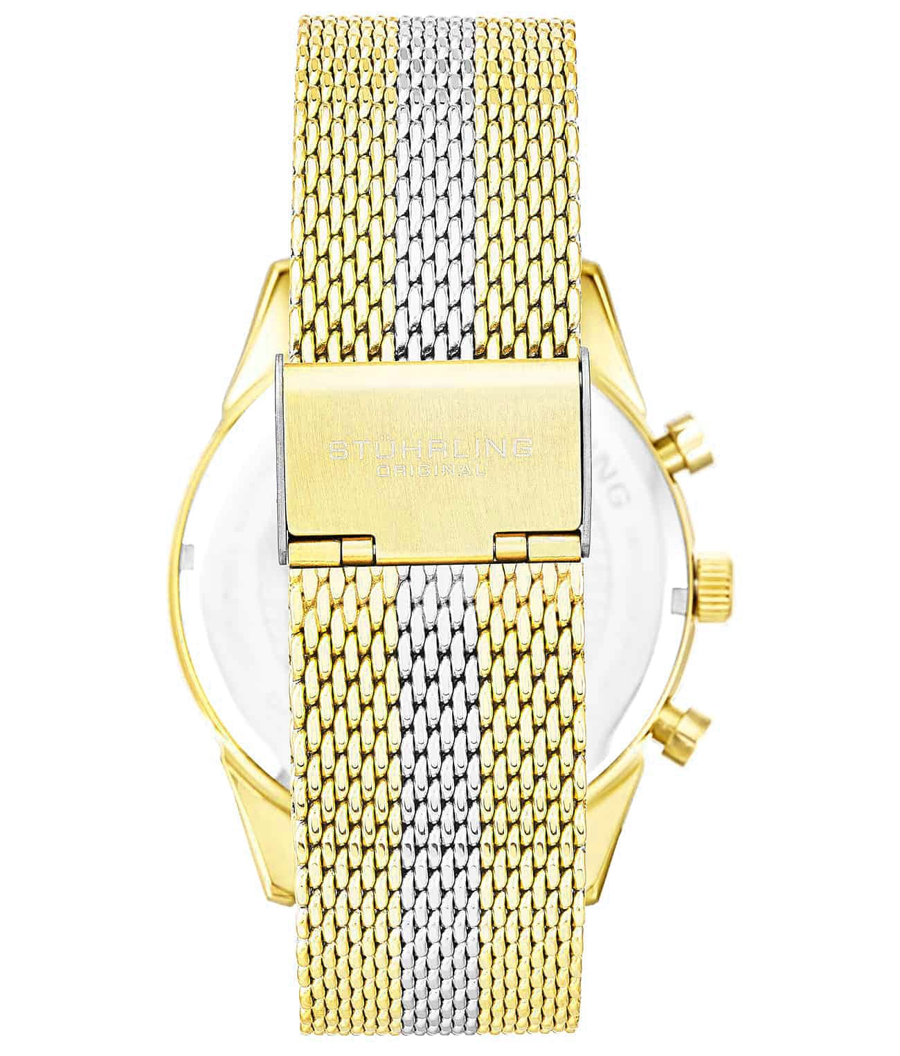 Rialto 3975 Quartz 44mm Chronograph Gold/Silver | Silver Dial - Image 2