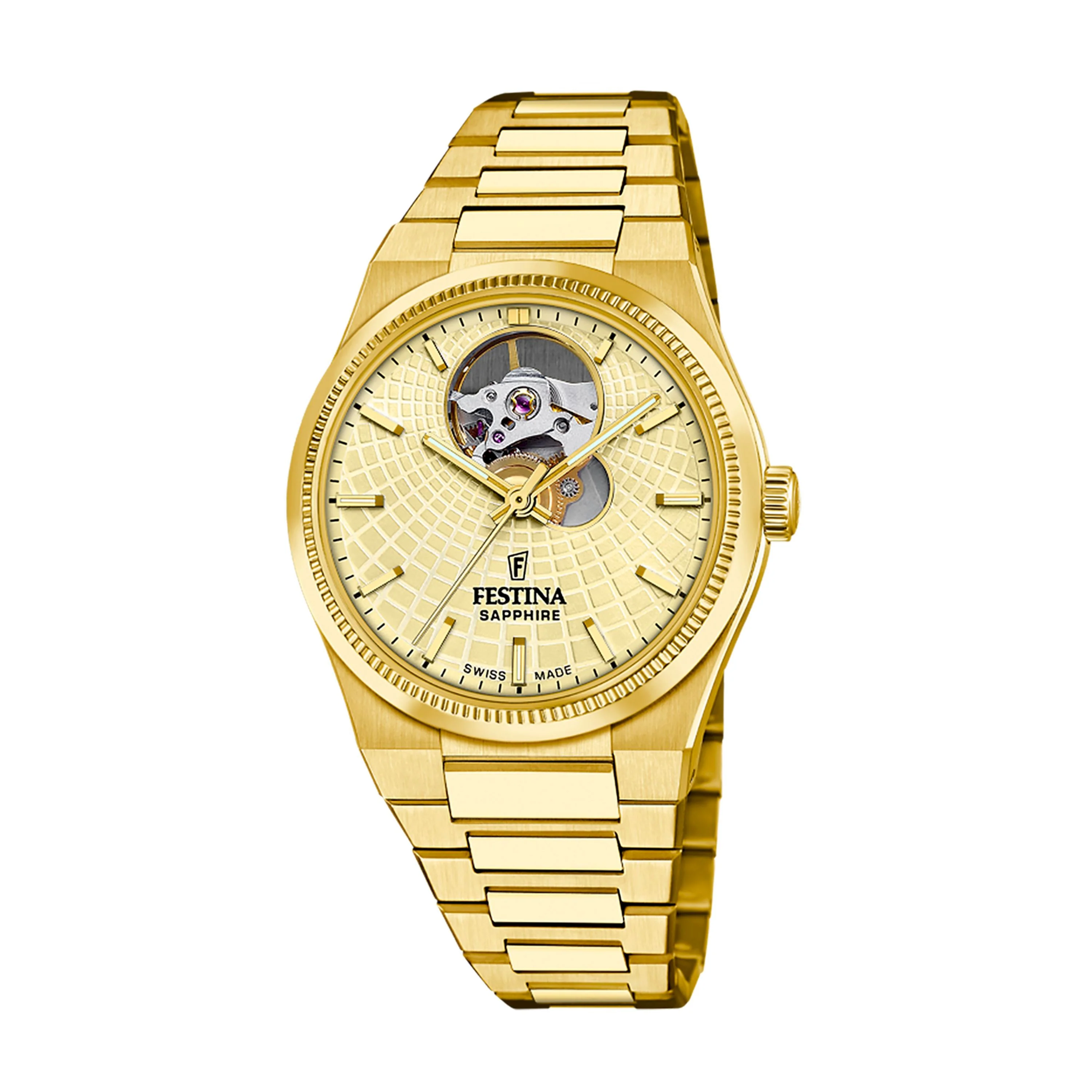 Rive Open Heart Beige / Stainless Steel | Beige Dial