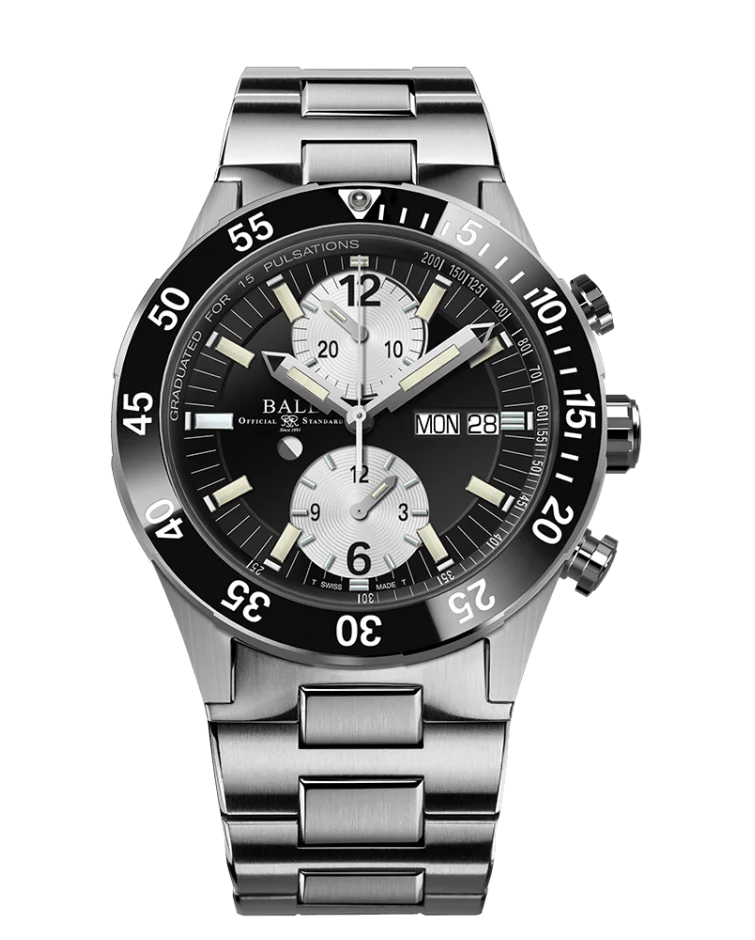 Roadmaster Rescue Chronograph Black / White | Dial