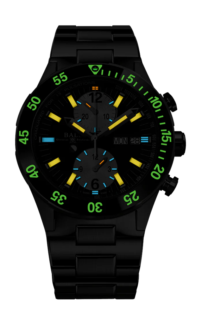 Roadmaster Rescue Chronograph Black / White | Dial - Image 2