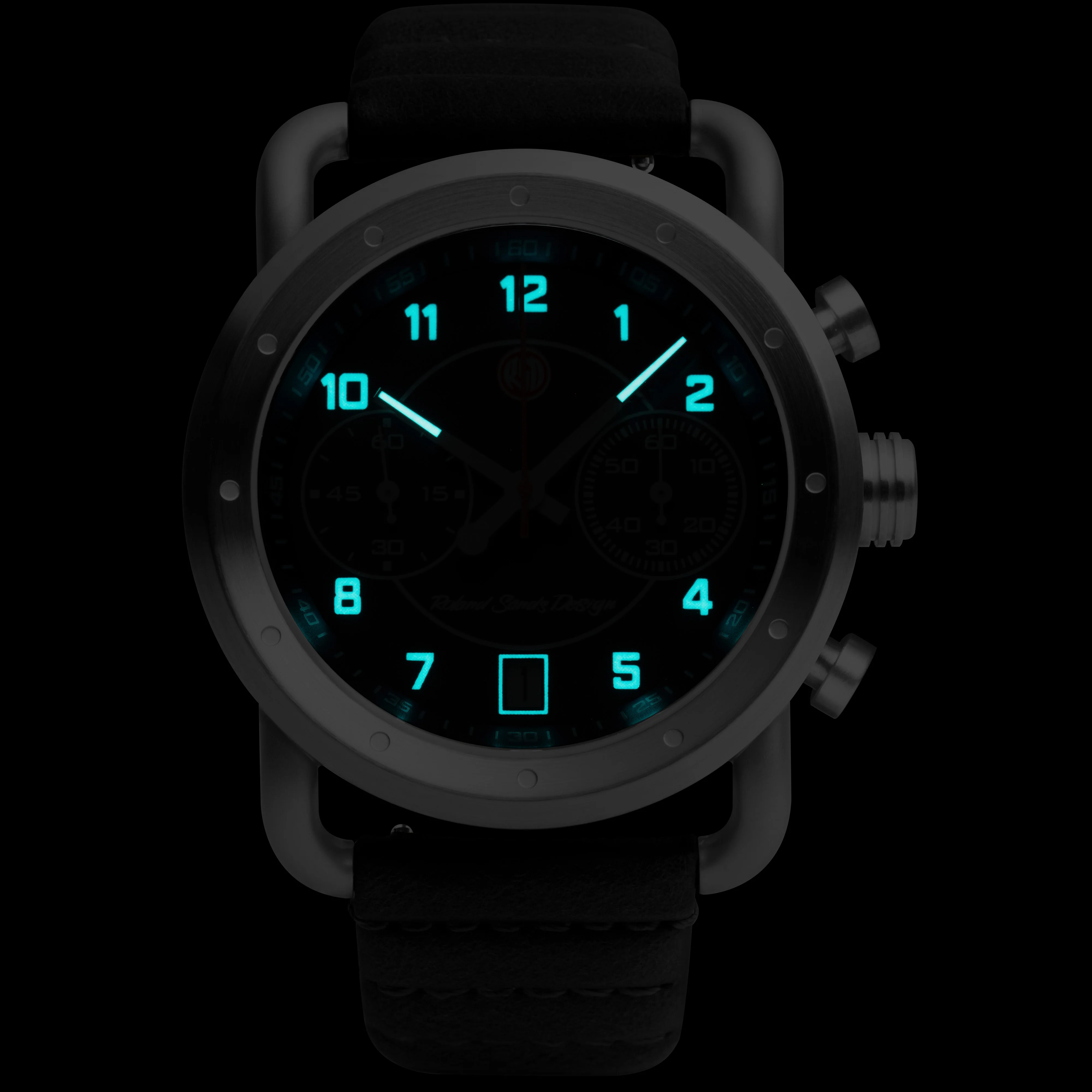 Roland Sands Chrono Black/Black/Black with Red | Black Dial - Image 6