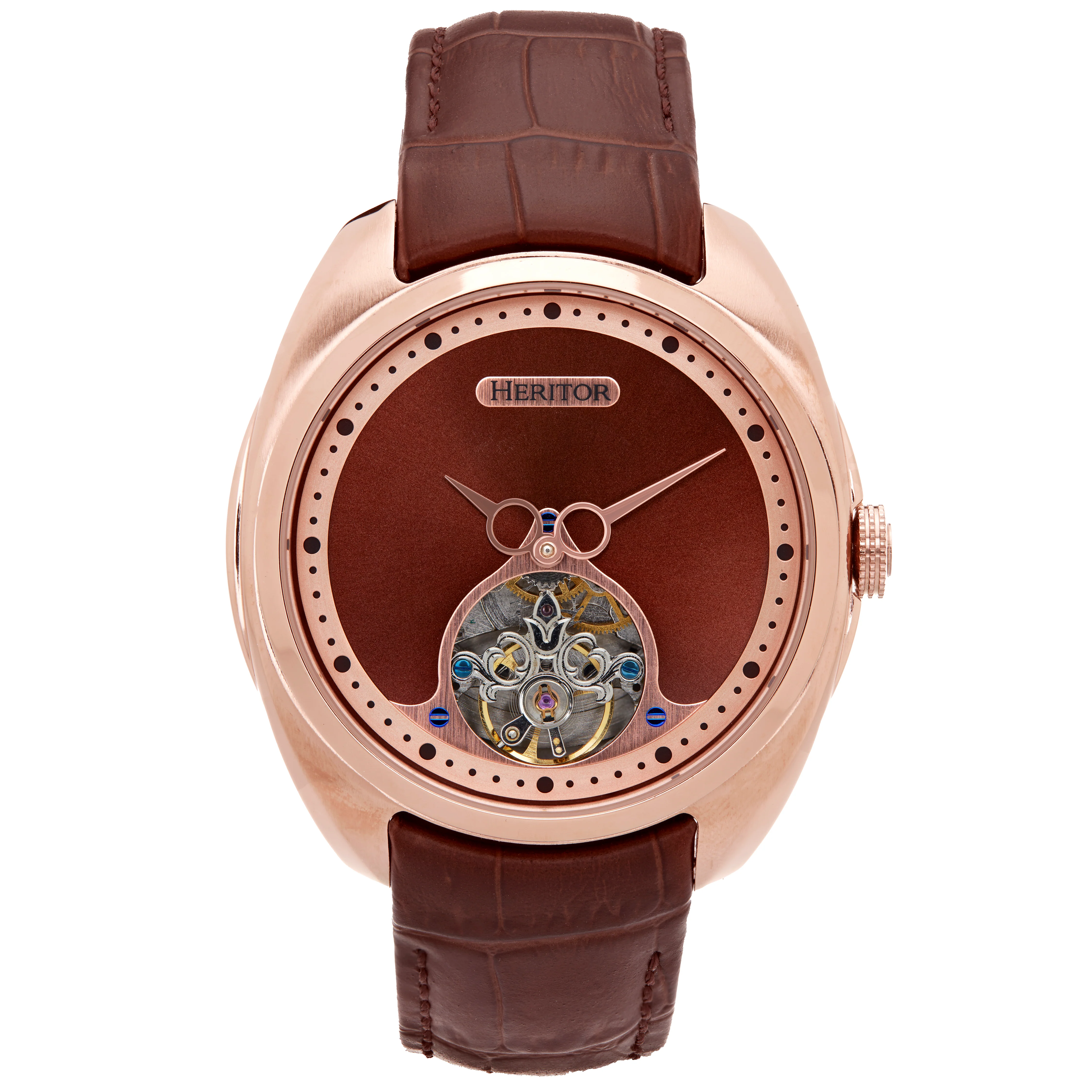 Roman Rose Gold/Light Brown | Brown Dial