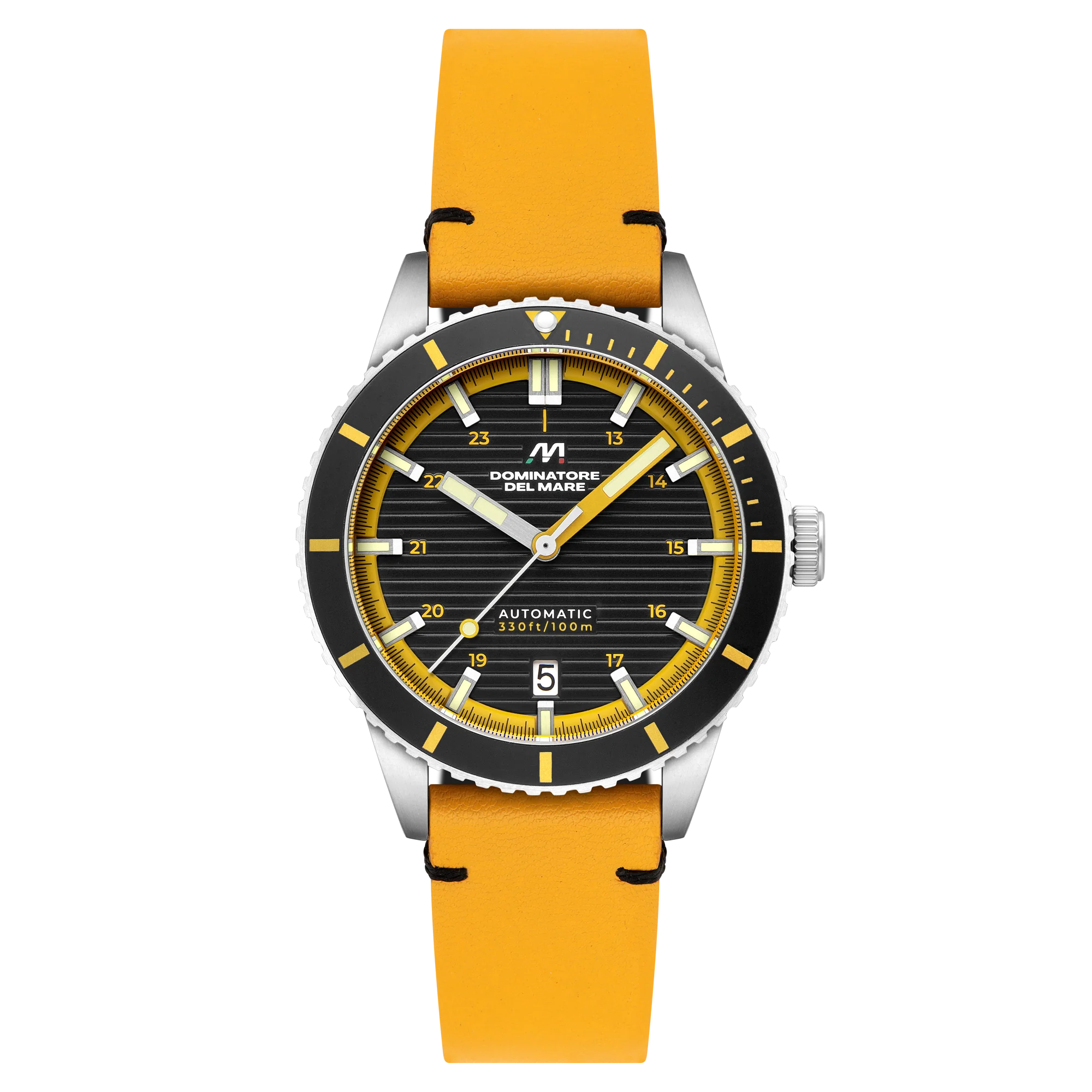 SCILLA AUTOMATIC BLACK / Leather | Black Dial