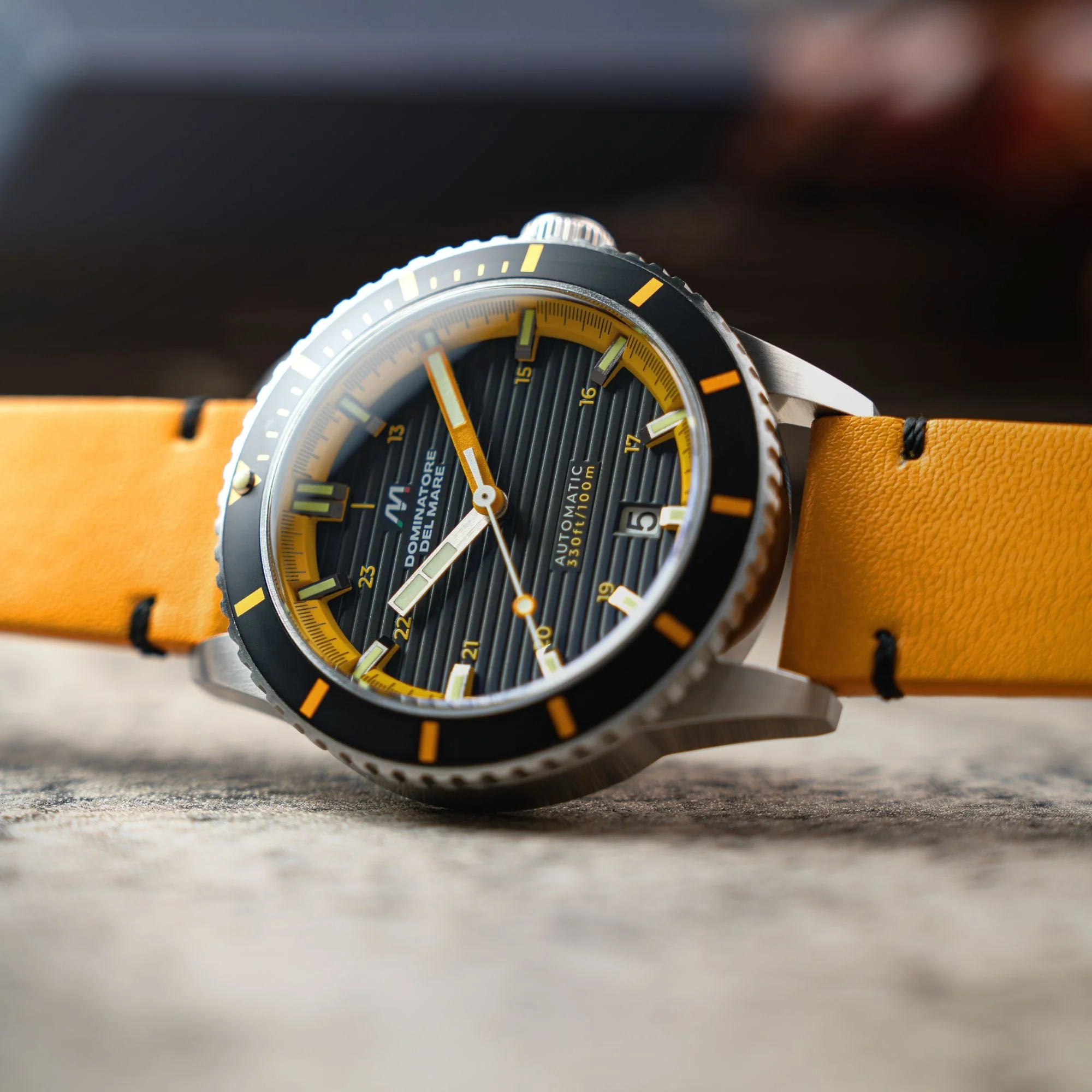 SCILLA AUTOMATIC BLACK / Leather | Black Dial - Image 3