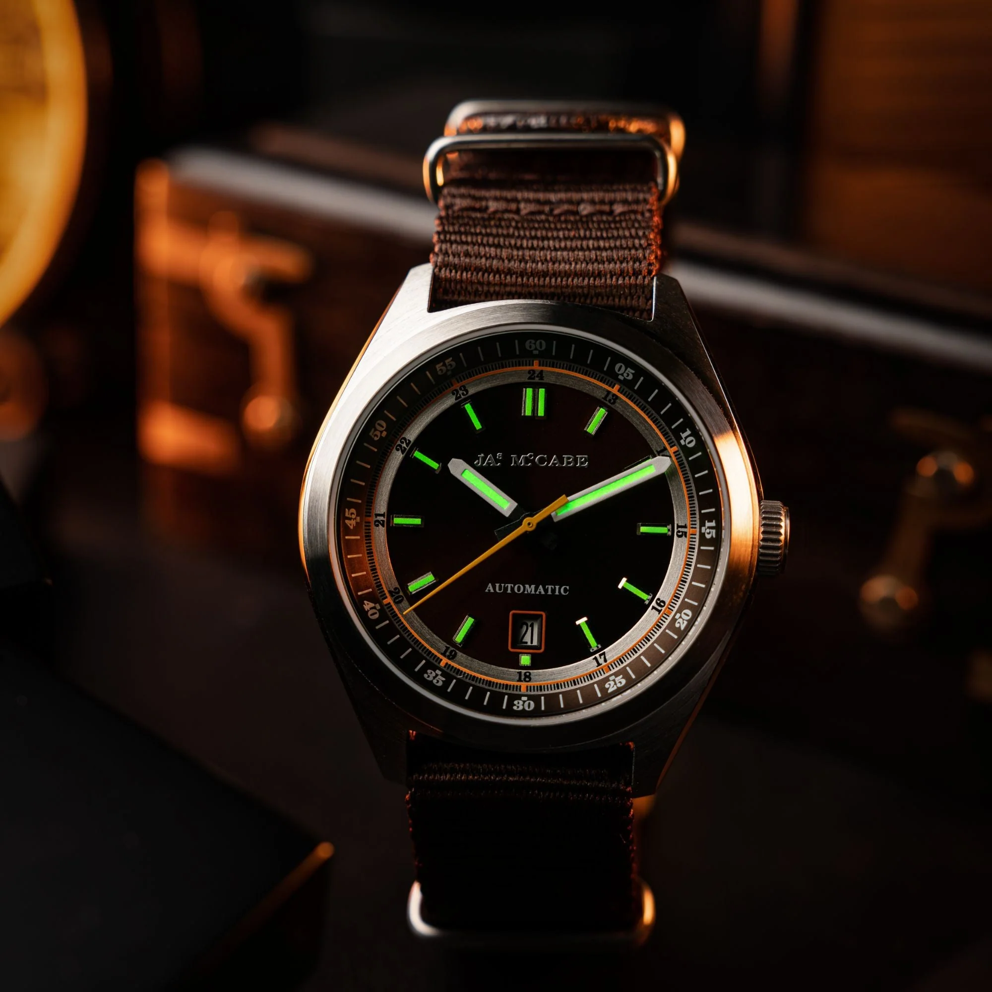 Scrambler Automatic Brown / Brown Nylon | Brown Dial - Image 3