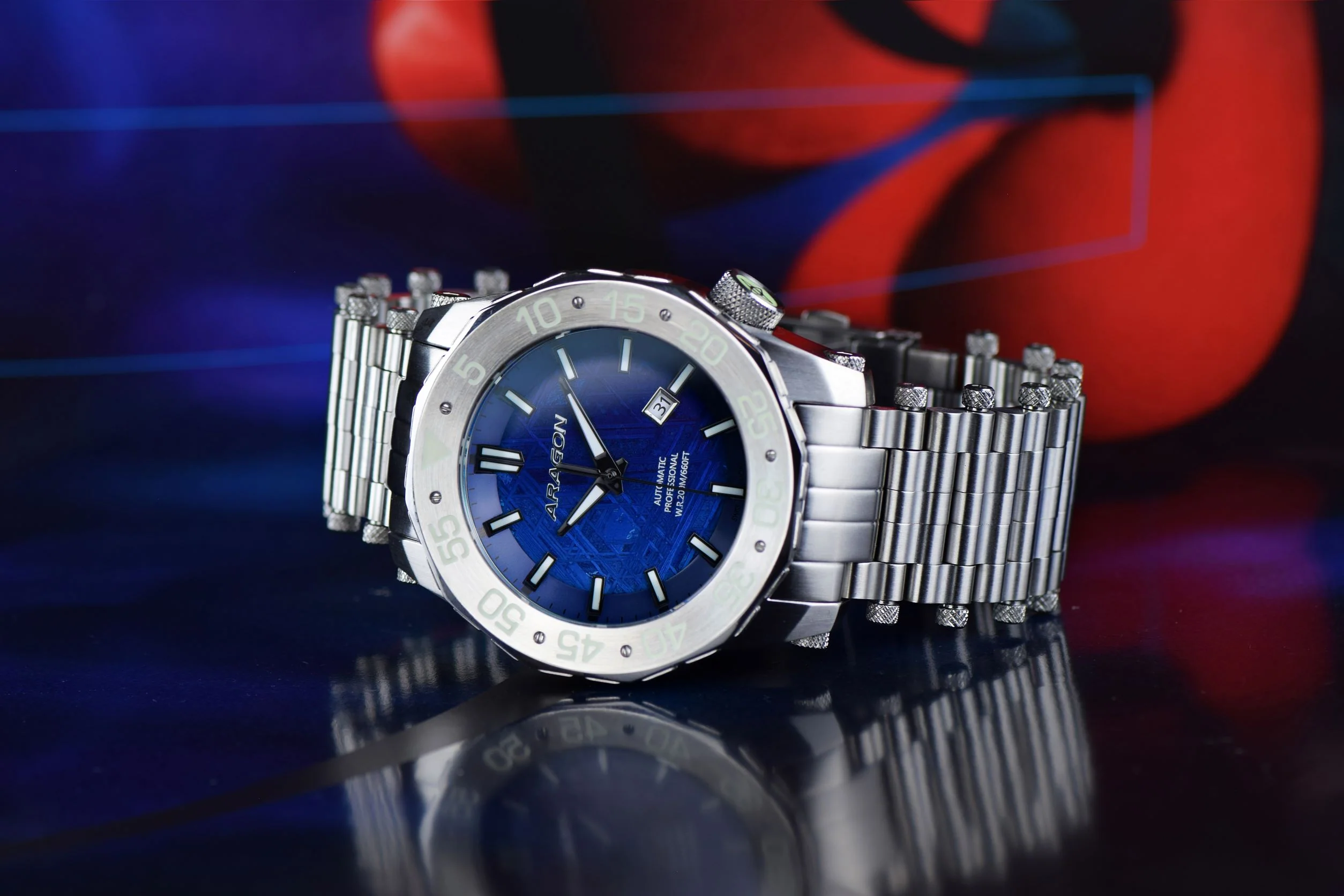 Sea Charger Meteorite LE Heat Treated Blue Meteorite Dial - Image 2