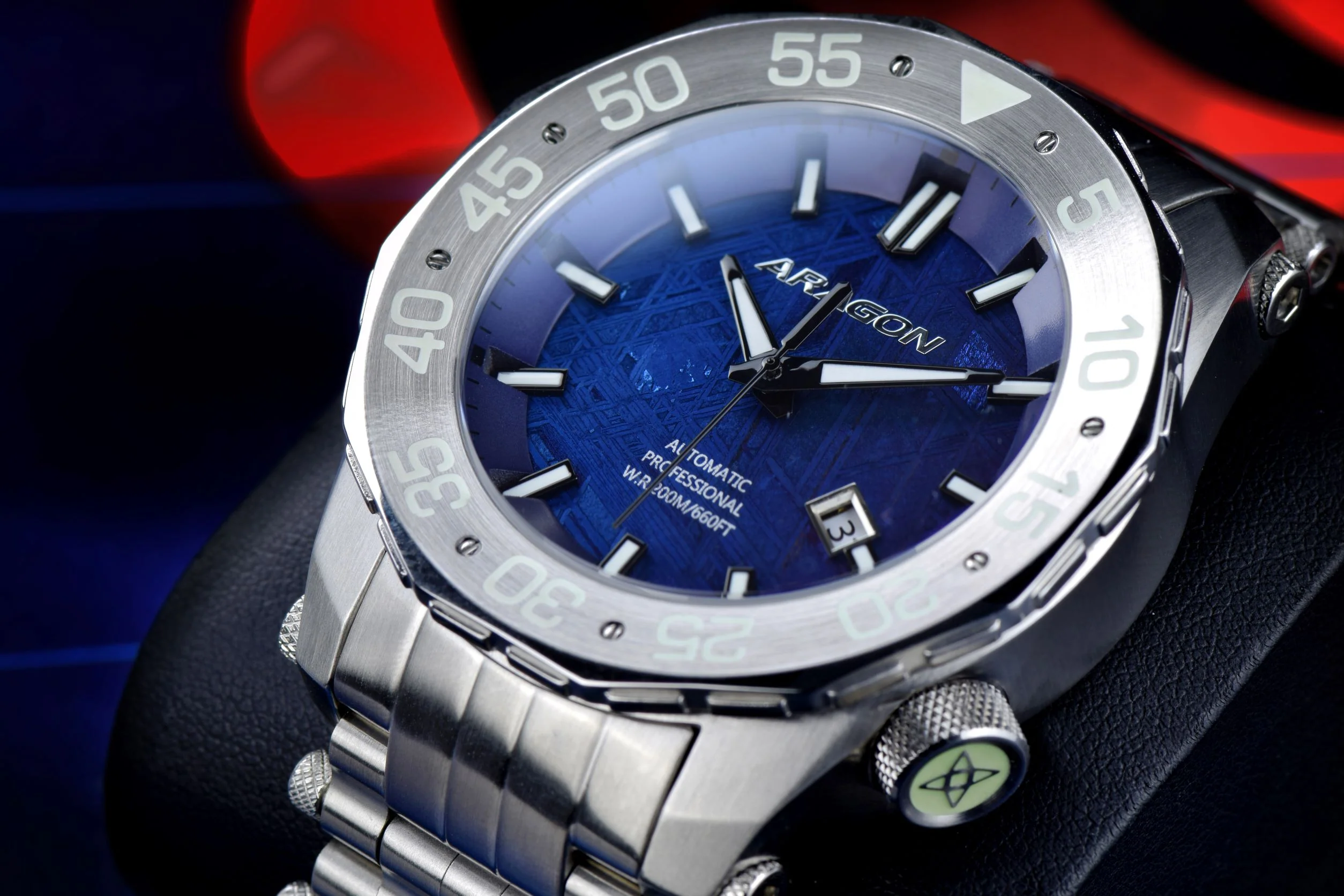 Sea Charger Meteorite LE Heat Treated Blue Meteorite Dial - Image 3