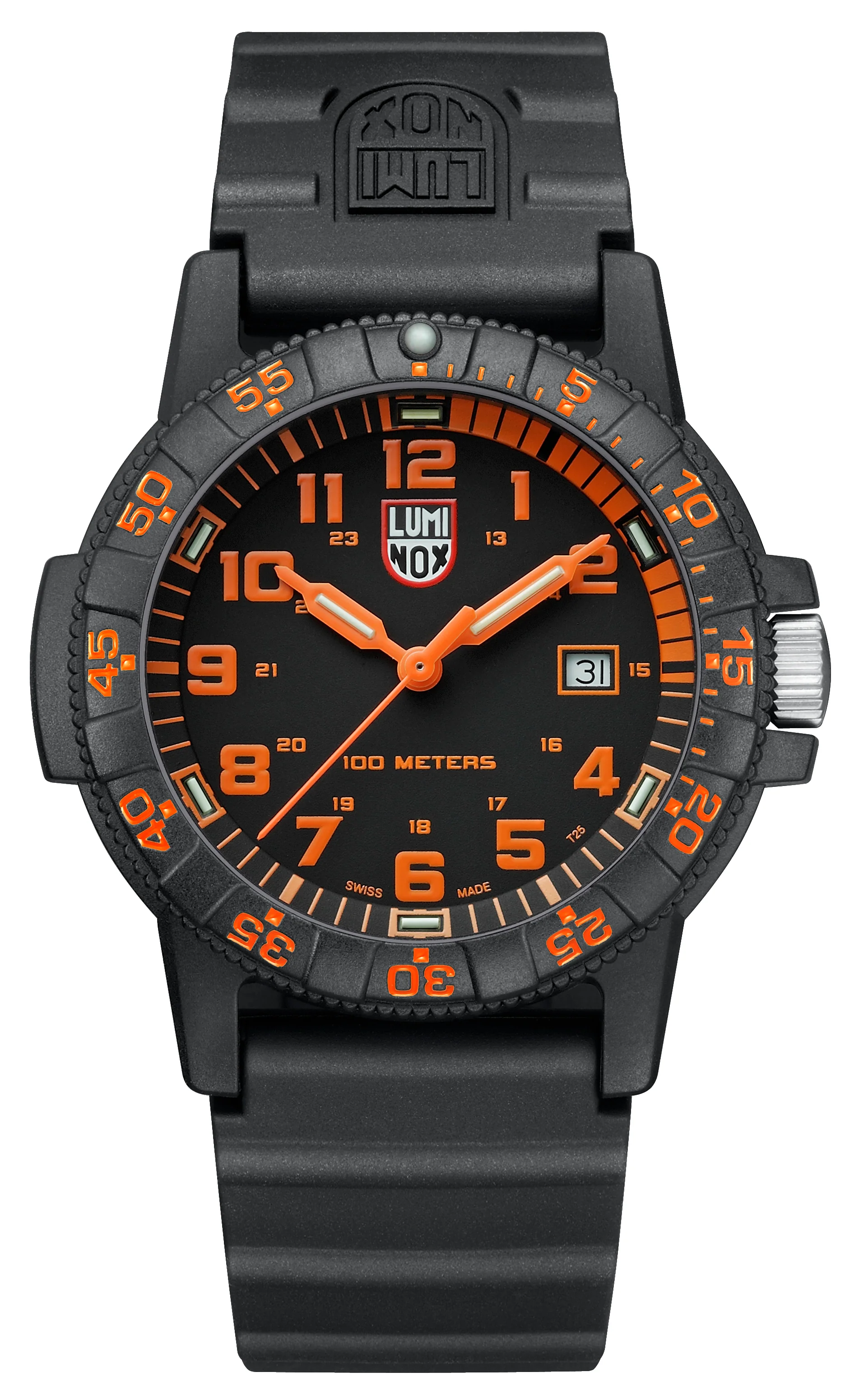 Sea Turtle Giant 44mm / Black and Orange / Black | Black and Orange Dial - Image 3