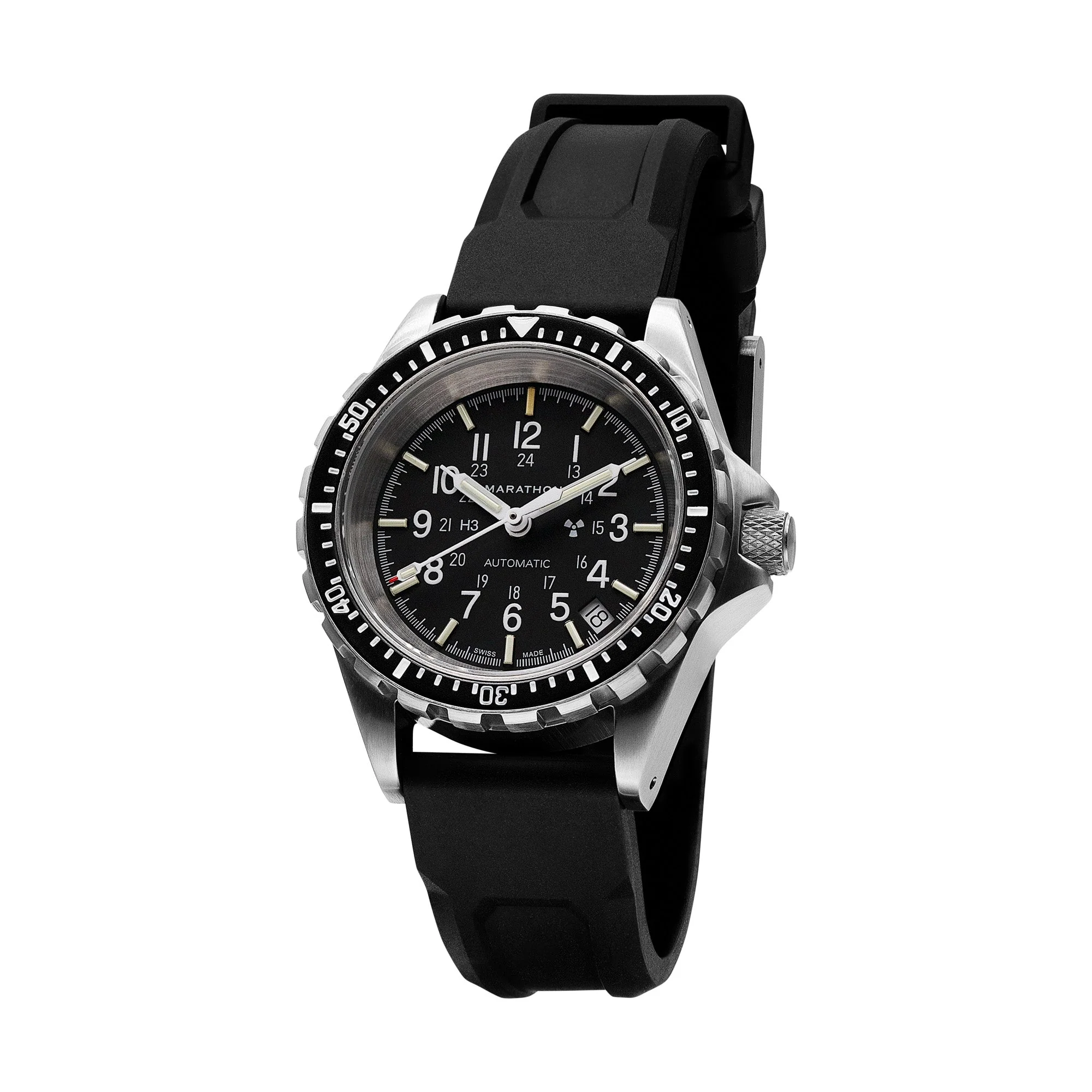 Divers Auto Medium Search and Rescue Black NGM/Rubber | Matte Black Dial - Image 4
