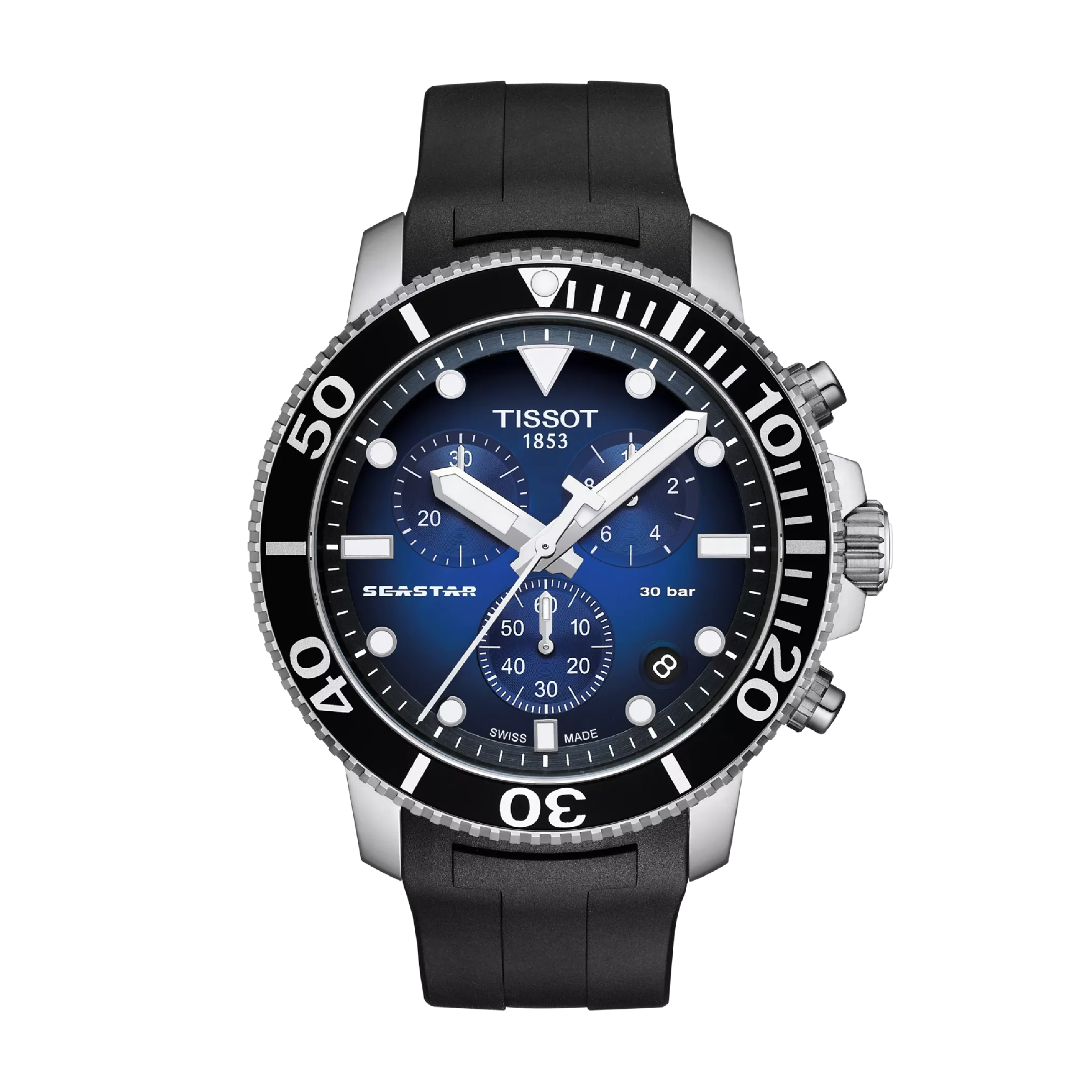 Seastar 1000 Chronograph Blue / Rubber | Blue Dial