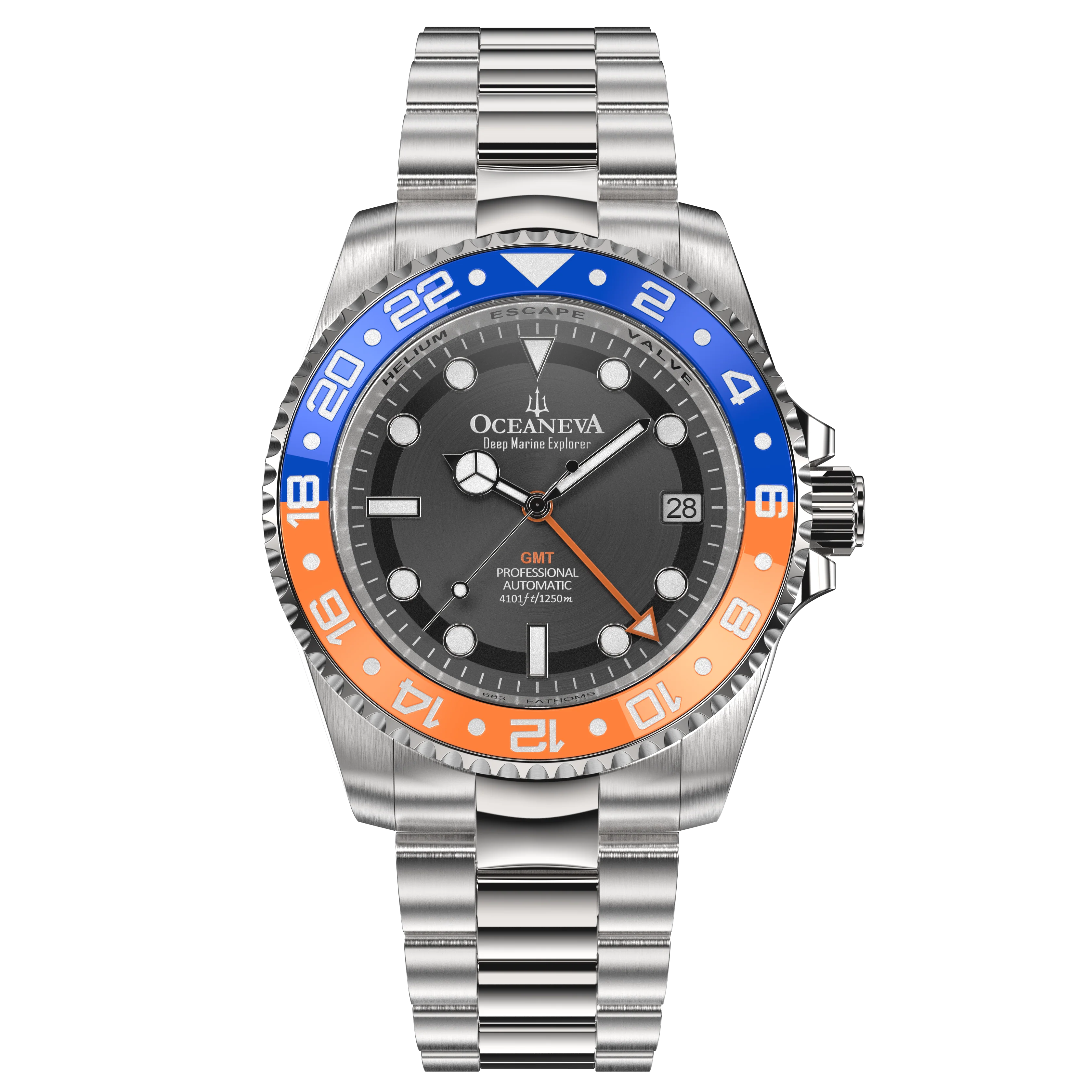 Deep Marine Explorer II Black/Orange Bezel| Black Dial
