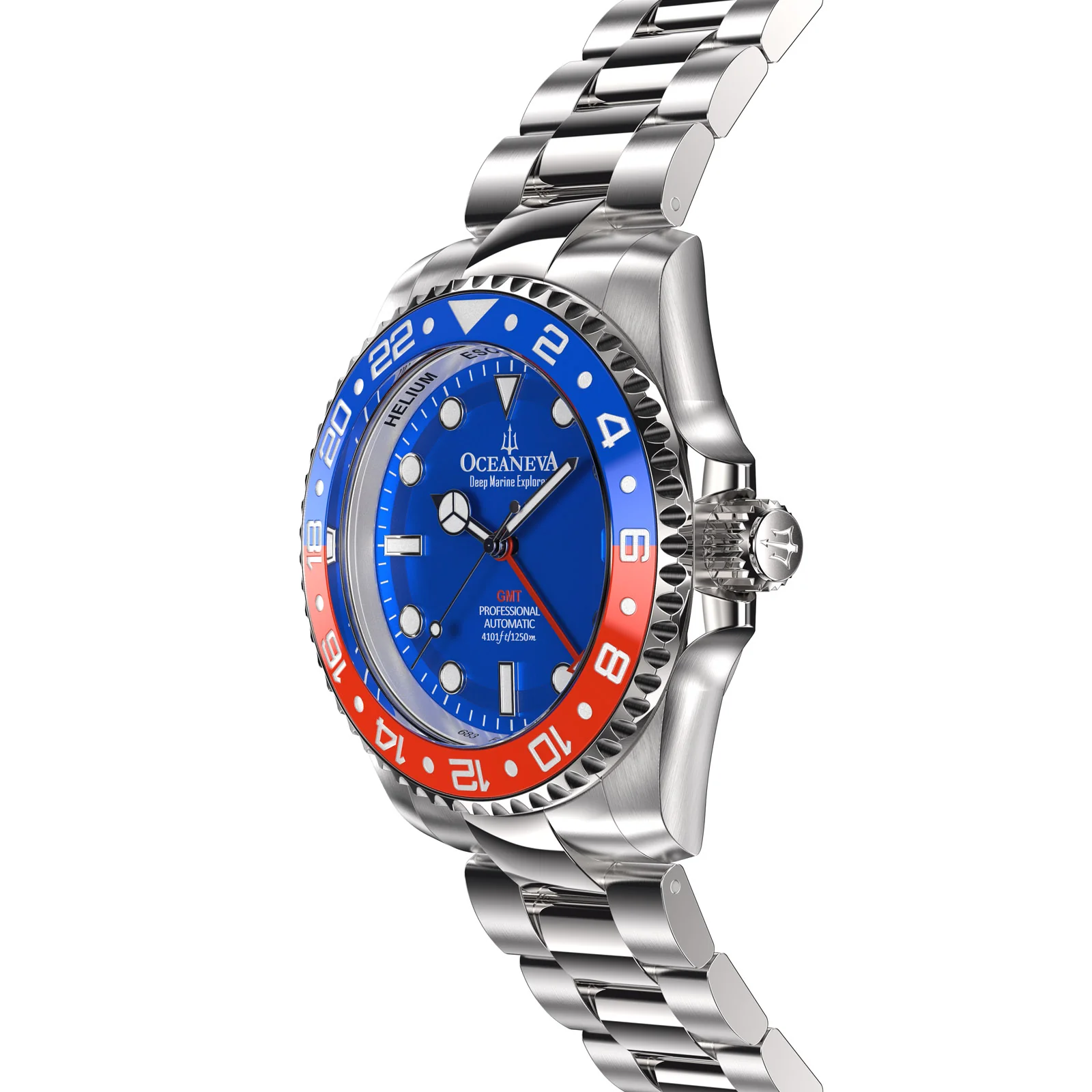 Deep Marine Explorer II Swiss Automatic Blue/Red Bezel| Blue Dial - Image 4