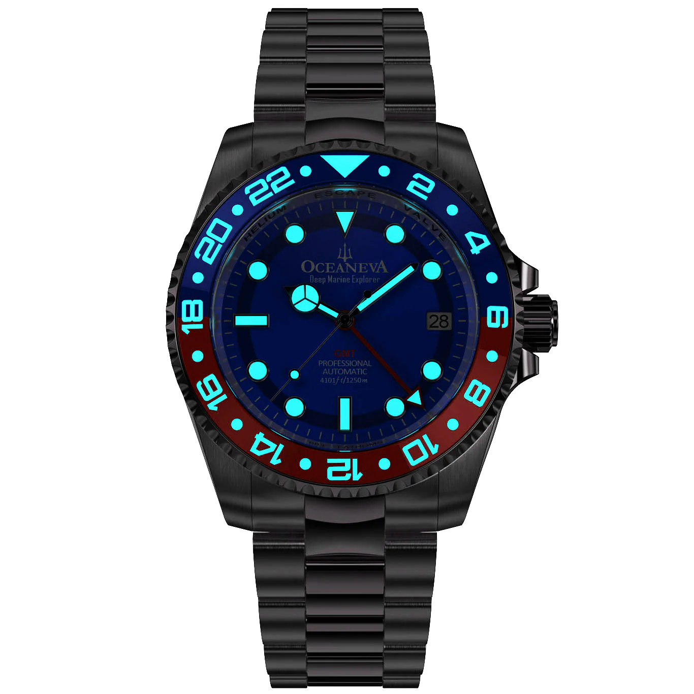 Deep Marine Explorer II Swiss Automatic Blue/Red Bezel| Blue Dial - Image 7