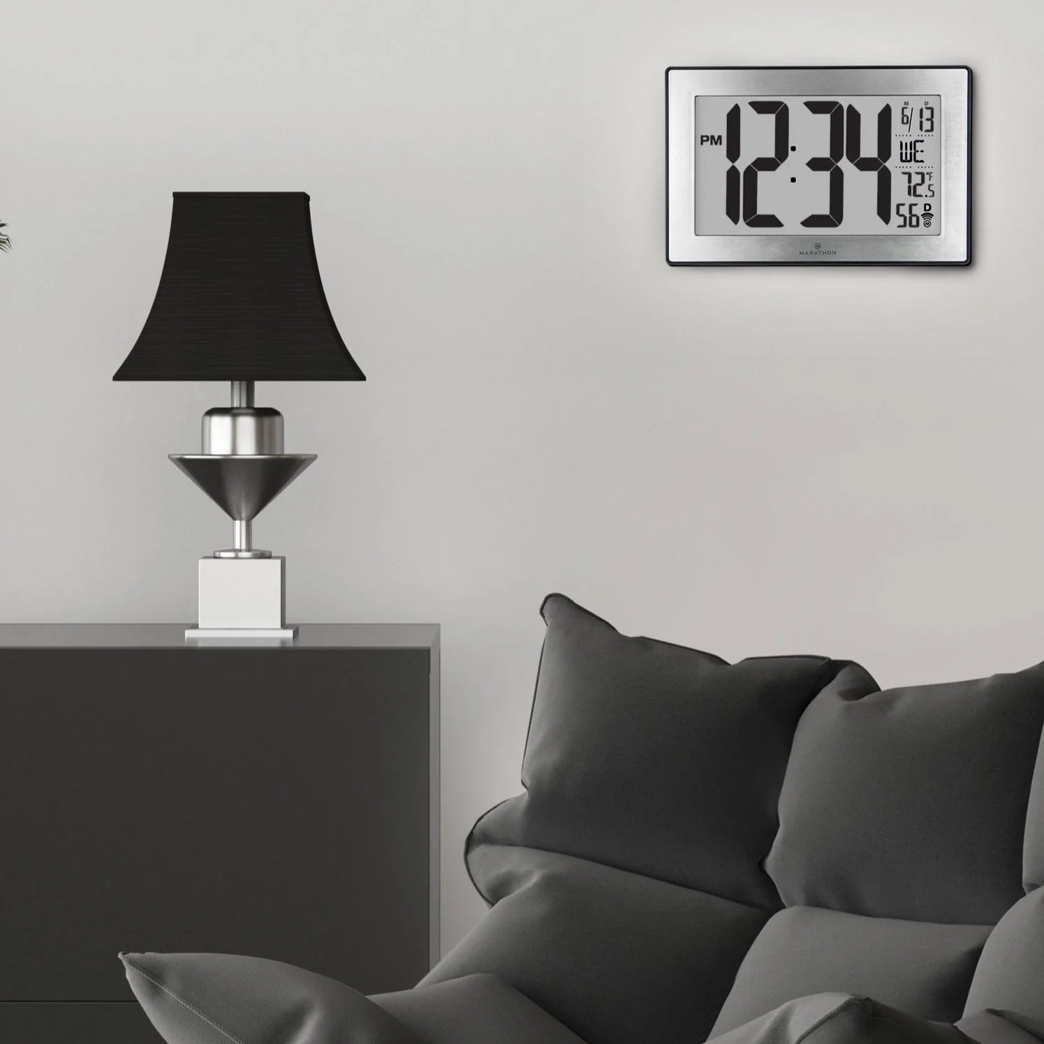 Self-Setting, Self-Adjusting, Wall Clock w/ Stand & 8 Time Zones atomic-self-setting-self-adjusting-wall-clock-w-stand-8-timezones - Image 3