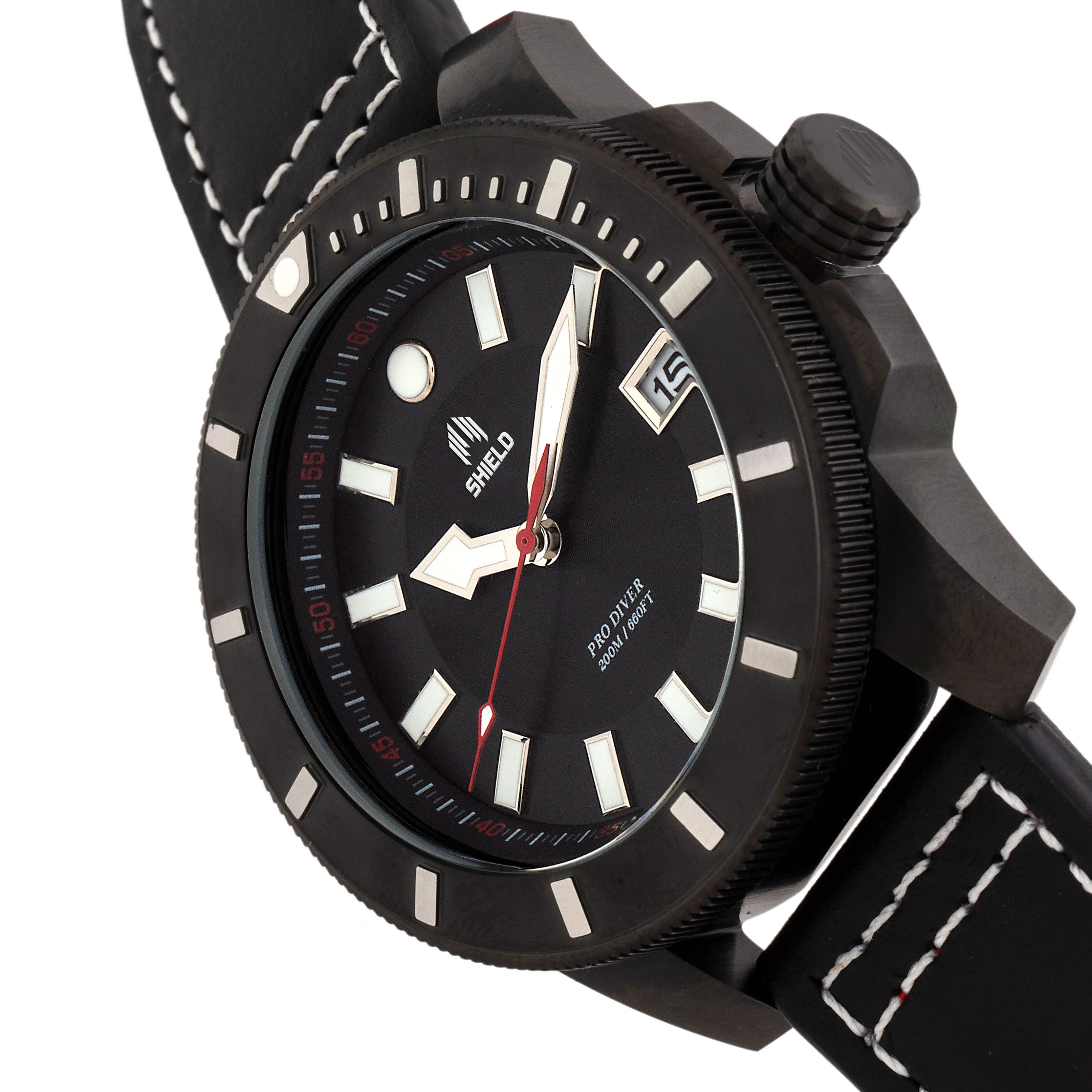 Shaw Pro Diver, 20ATM, Screw Down Crown, Swiss Super Lume Black/ | Black Dial - Image 3