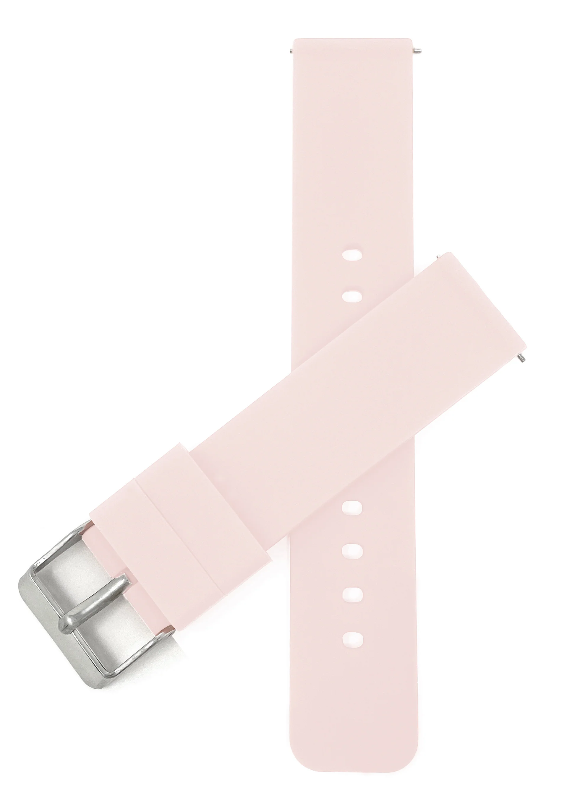 SIL.100 | Quick Release Slim Soft Rubber Silicone Watch Band - 22mm, Pink 22mm / Pink |  Dial - Image 3