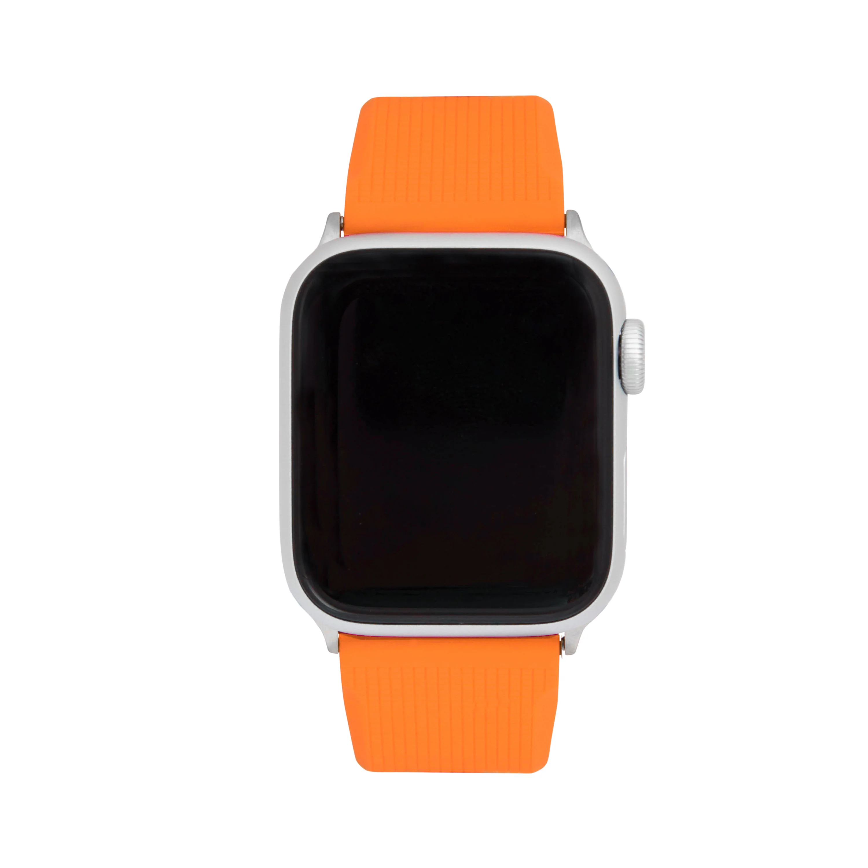 Silicone Adjustable Deployment Band  for Apple Watch Series 8/7/6/5/4/3/2/1/SE Orange (38mm | 40mm | 41mm) |  Dial - Image 2