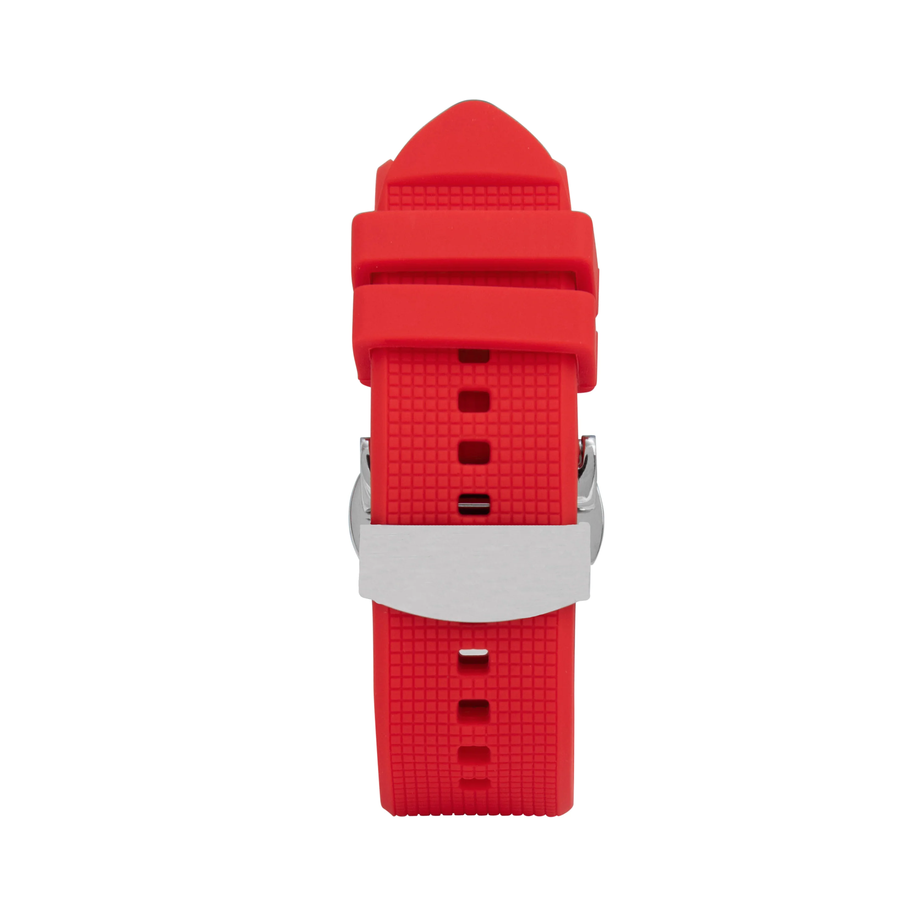 Silicone Adjustable Deployment Band  for Apple Watch Series 8/7/6/5/4/3/2/1/SE Red (38mm | 40mm | 41mm) |  Dial - Image 3